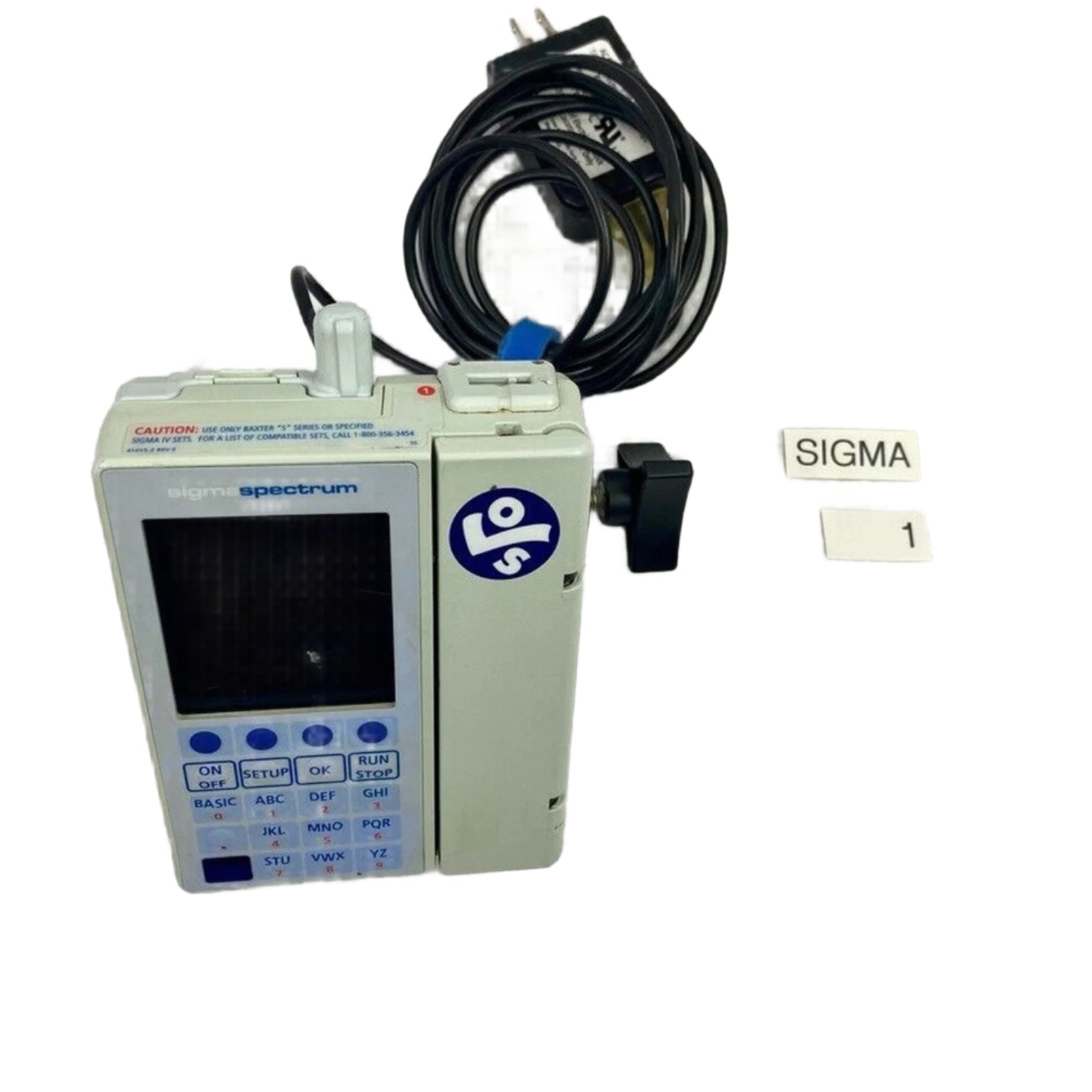 Baxter Sigma Spectrum Infusion Pump w/ Power Source and Wireless Battery Module