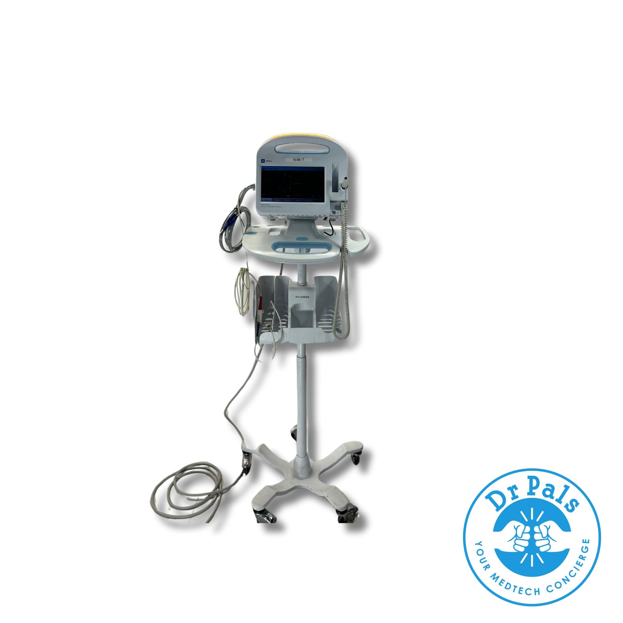 Welch Allyn 65NTXX 6000 Series Vital Signs Monitor - NIBP, Nellcor SPO2 Includes all Accessories. Thermometer, Sp02 Sensor, and NIBP hose and cuff