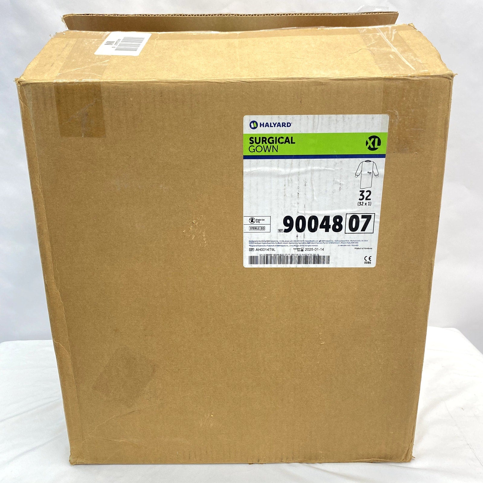 Halyard # 90048 07 Extra Large Surgical Gowns Evolution Blue, Box of 32 - New