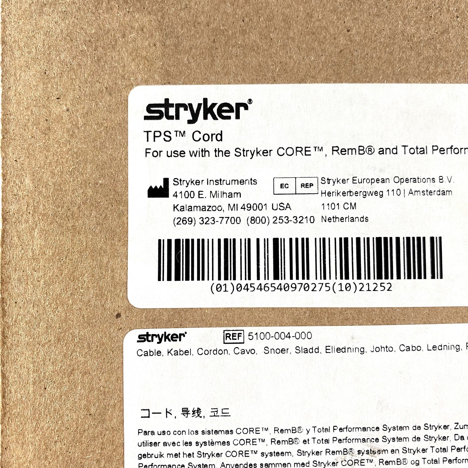 Stryker TPS Cord 5100-004-000 - Orthopedics - TPS, Core, RemB