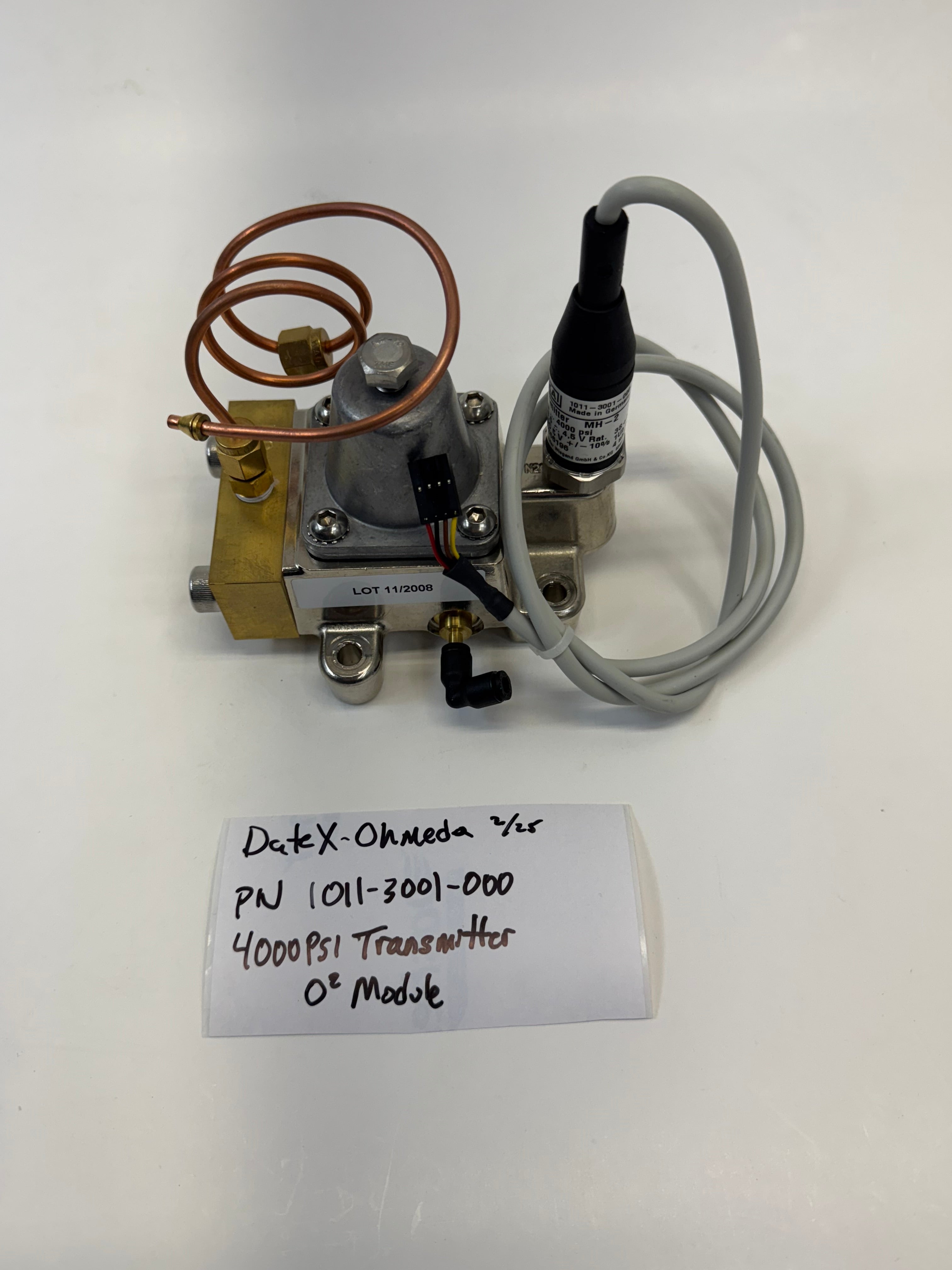 GE Datex-Ohmeda 1011-3001-000 Oxygen Transducer | O2 Sensor Anesthesia
