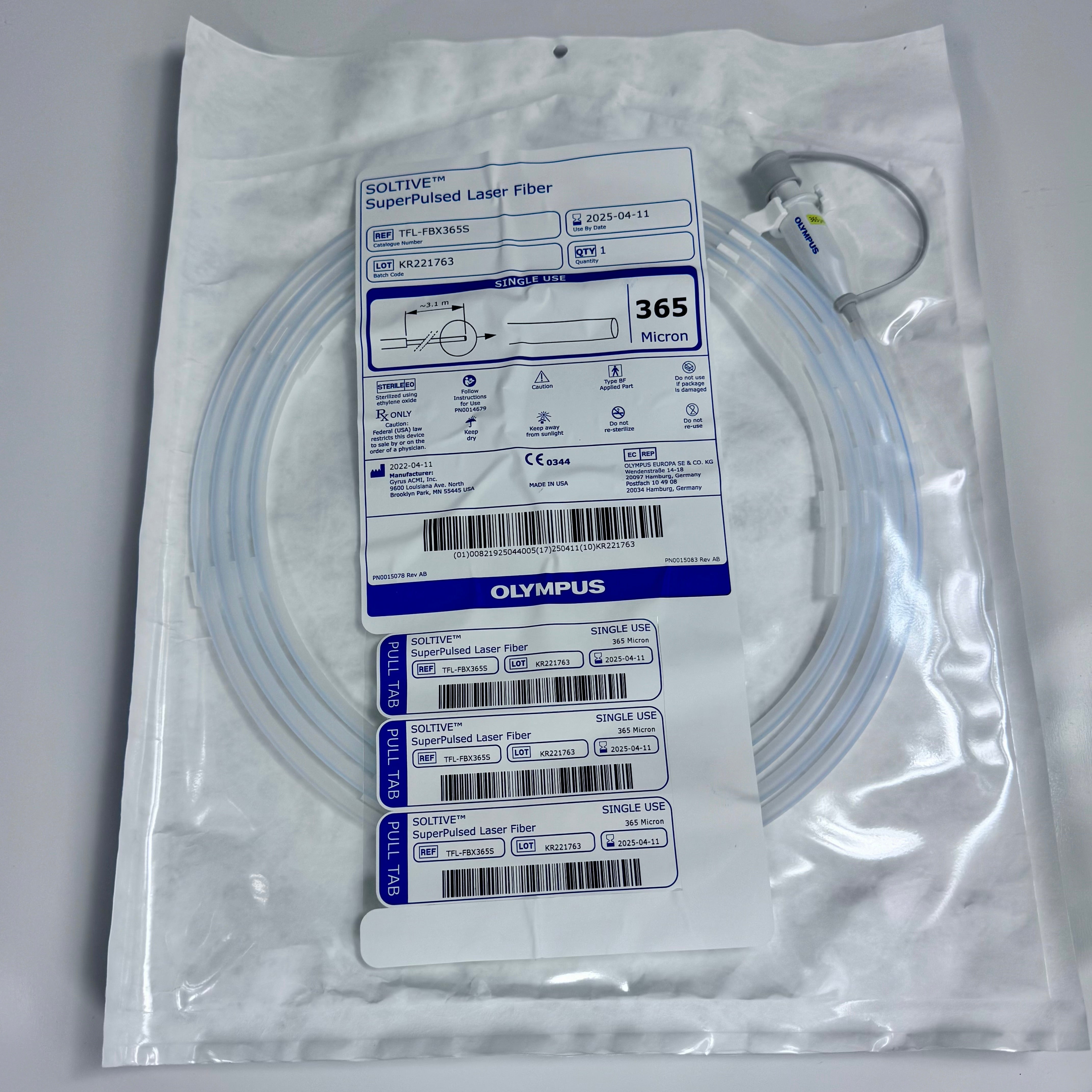 Olympus TFL-FBX365S | 365 Micron SOLTIVE Thulium Fiber Laser Fiber