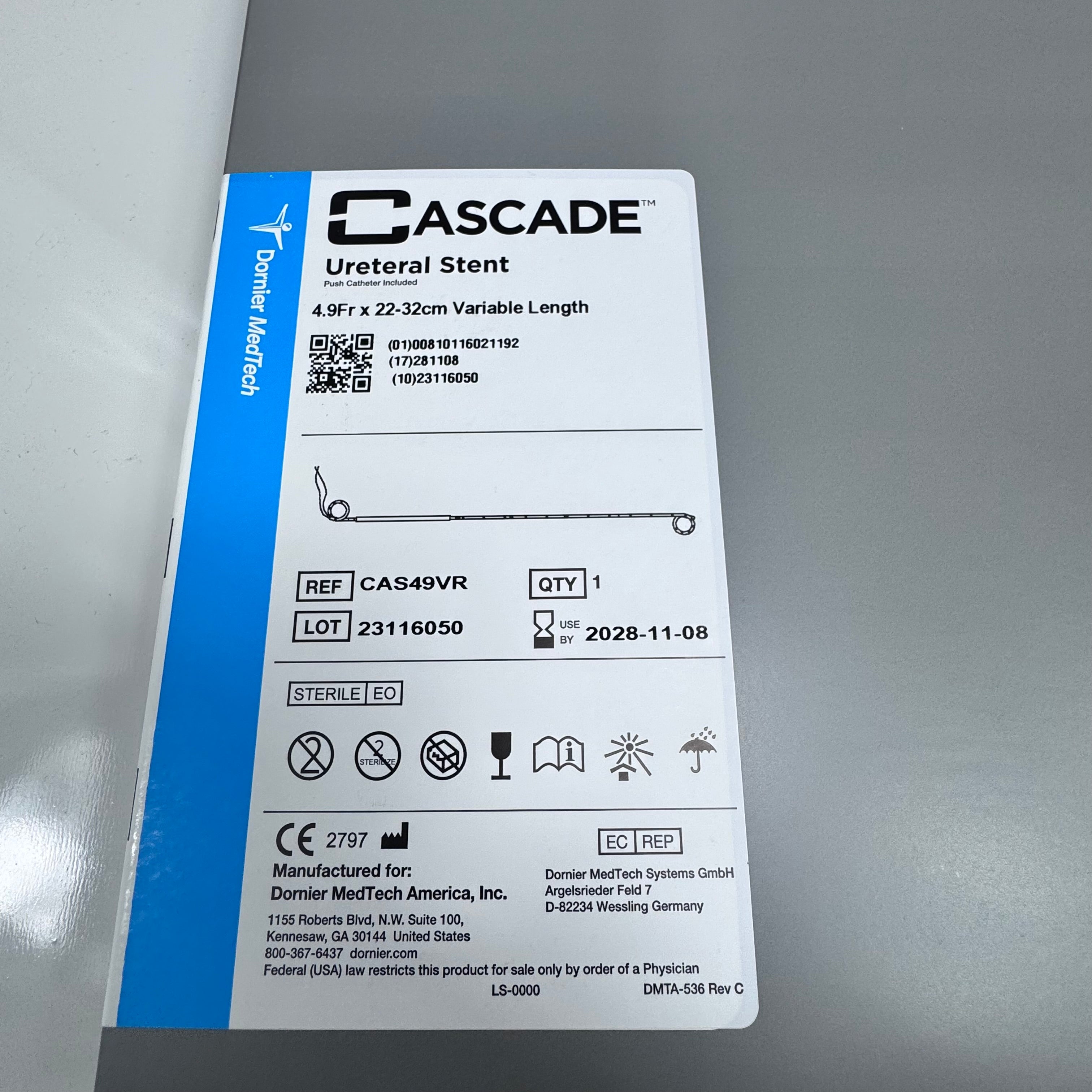 Dornier CAS49VR | Cascade Ureteral Stent One in each box