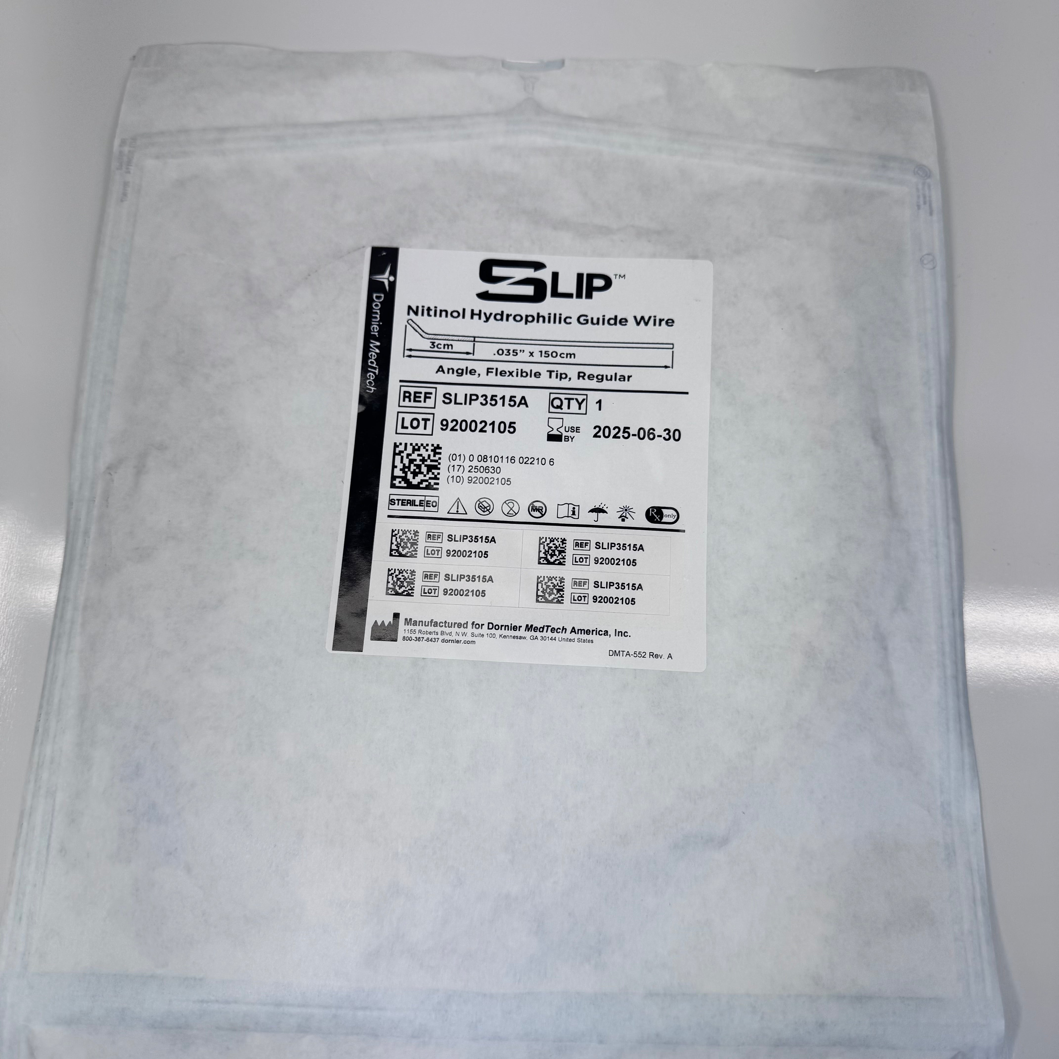 Dornier SLIP3515A | Slip Nitinol Hydrophilic Guide Wire