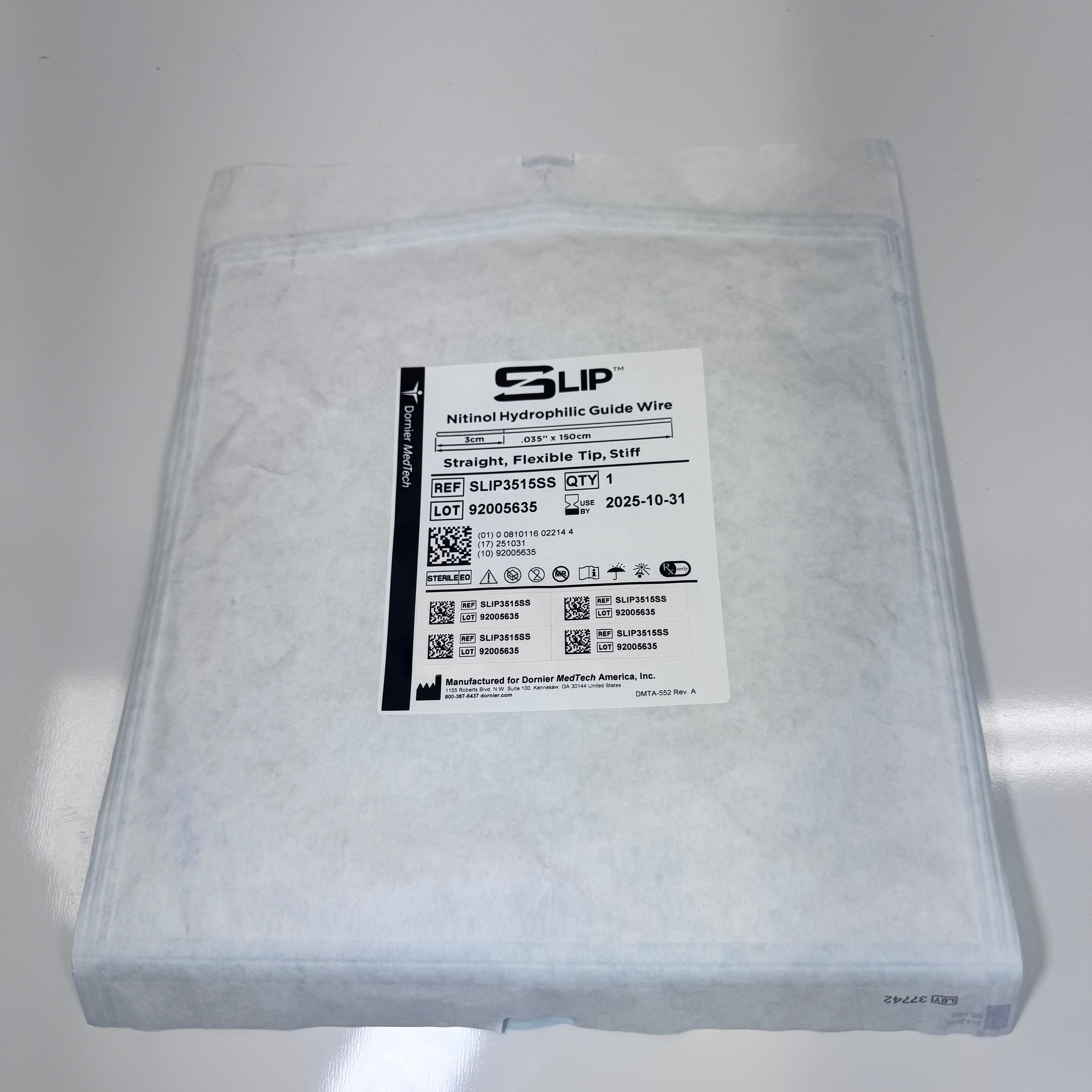 Dornier SLIP3515SS | Slip Nitinol Hydrophilic Guide Wire