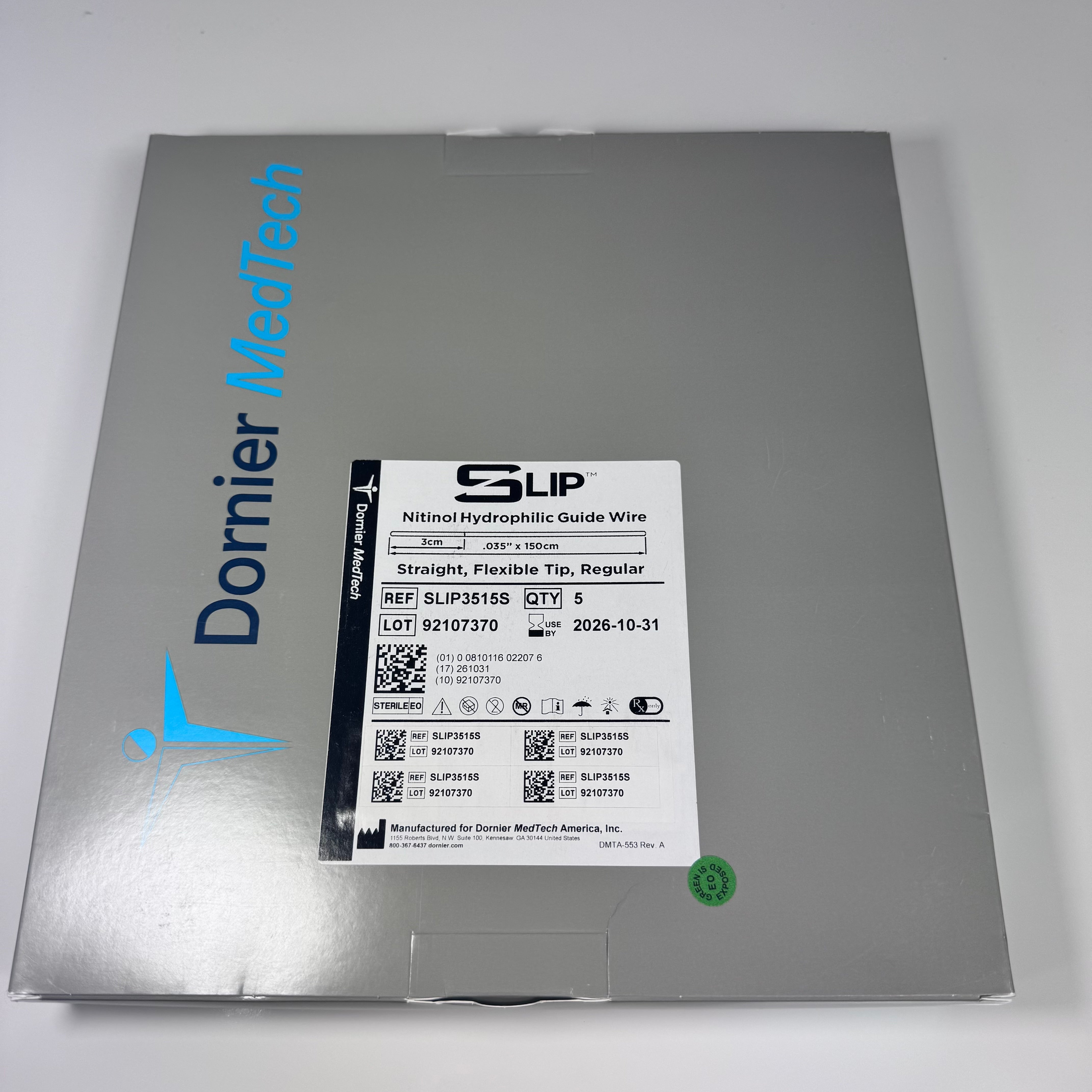 Dornier SLIP3515S | Slip Nitinol Hydrophilic Guide Wire 5/Box