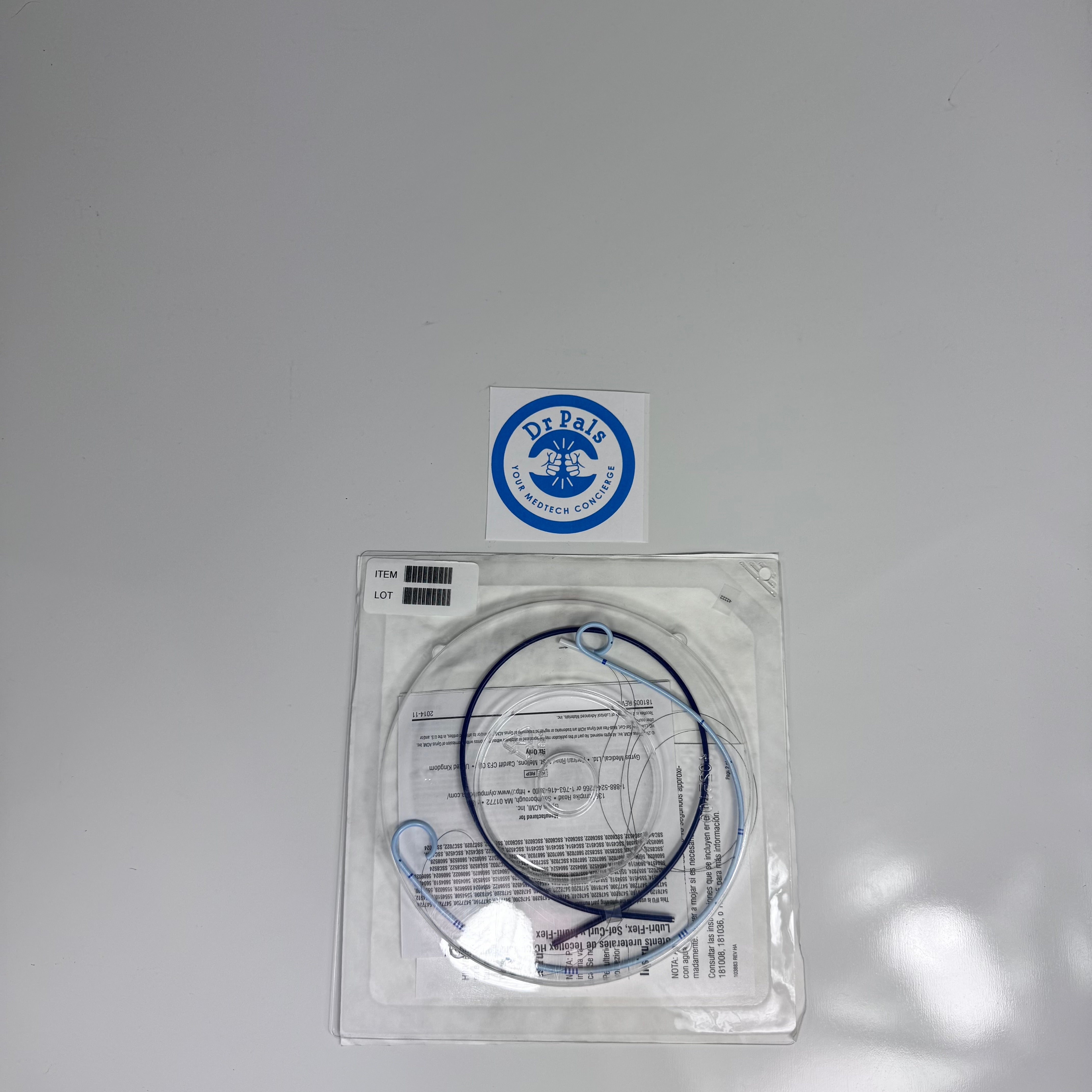Olympus Gyrus ACMI 5607030 | Double Pigtail Ureteral Stent, Hydrophilic Coated, 7 Fr x 30 cm