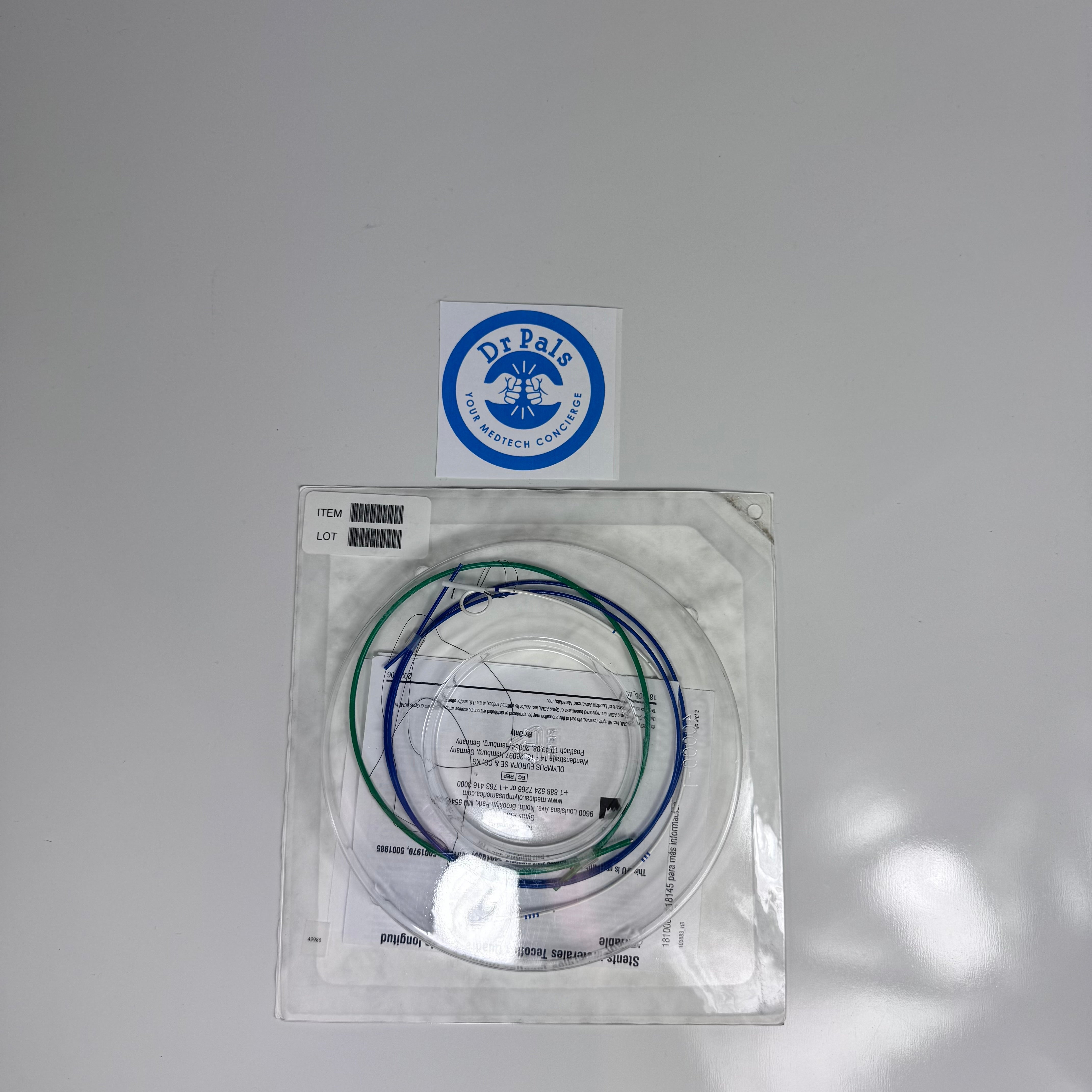 Olympus Gyrus ACMI 5001945 | Quadra-Coil Double Pigtail Ureteral Stent, Hydrophilic Coated, 4.5 Fr x 22–28 cm