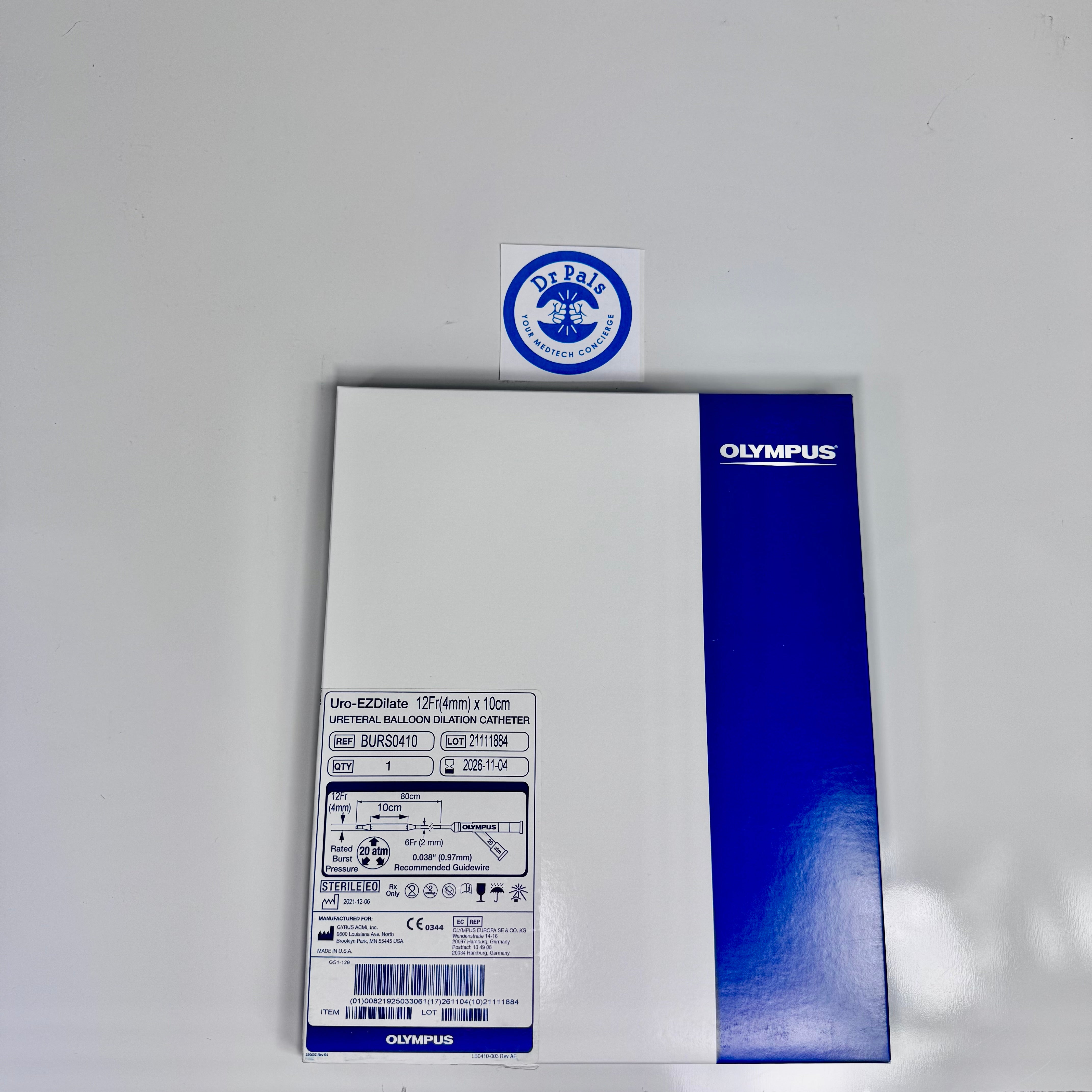 Olympus EZDilate™ Ureteral Balloon Dilation Catheter, 4 mm (12 Fr) x 10 cm (#BURS0410)