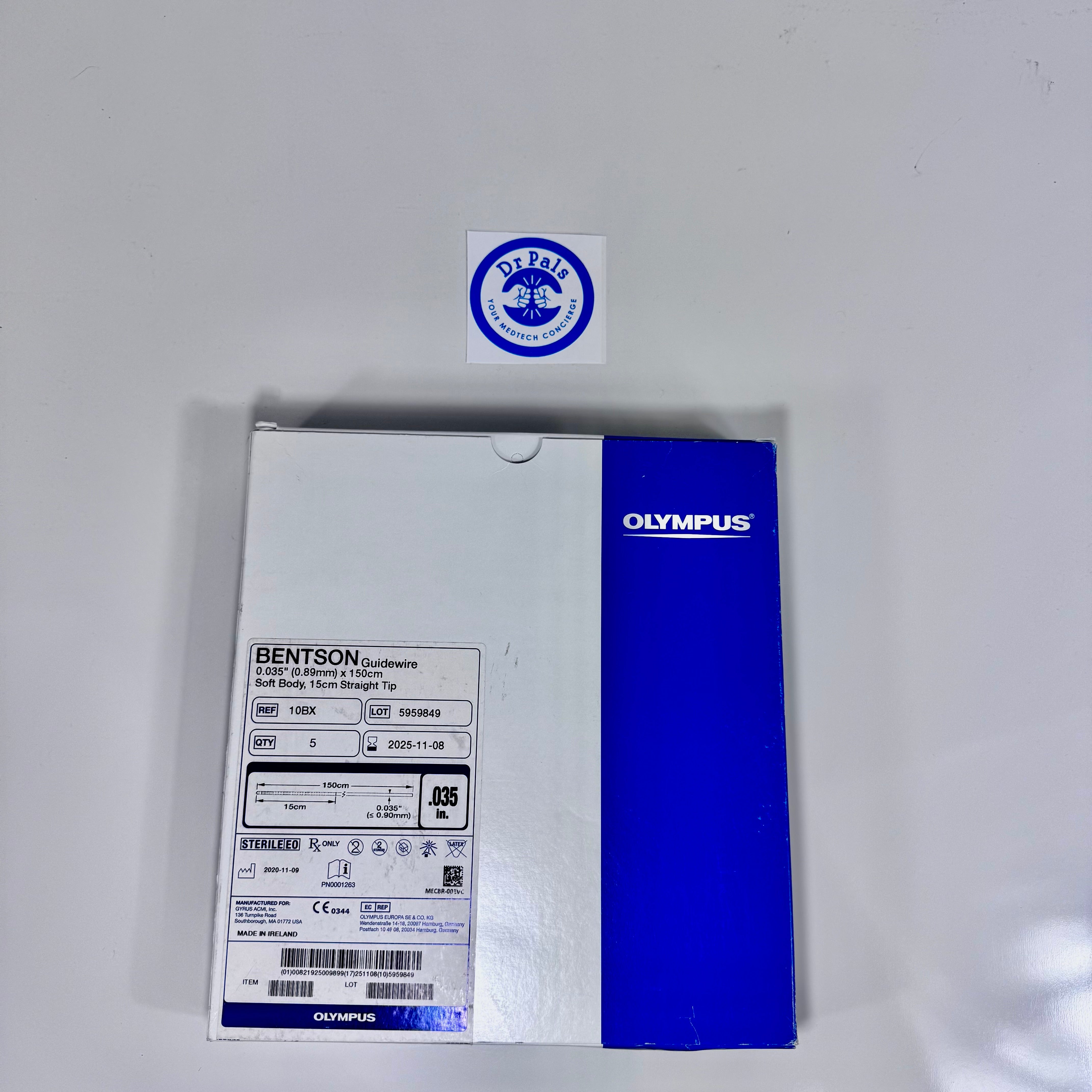 Olympus 10BX | Bentson Guidewire Straight Flexible Tip 5/Box