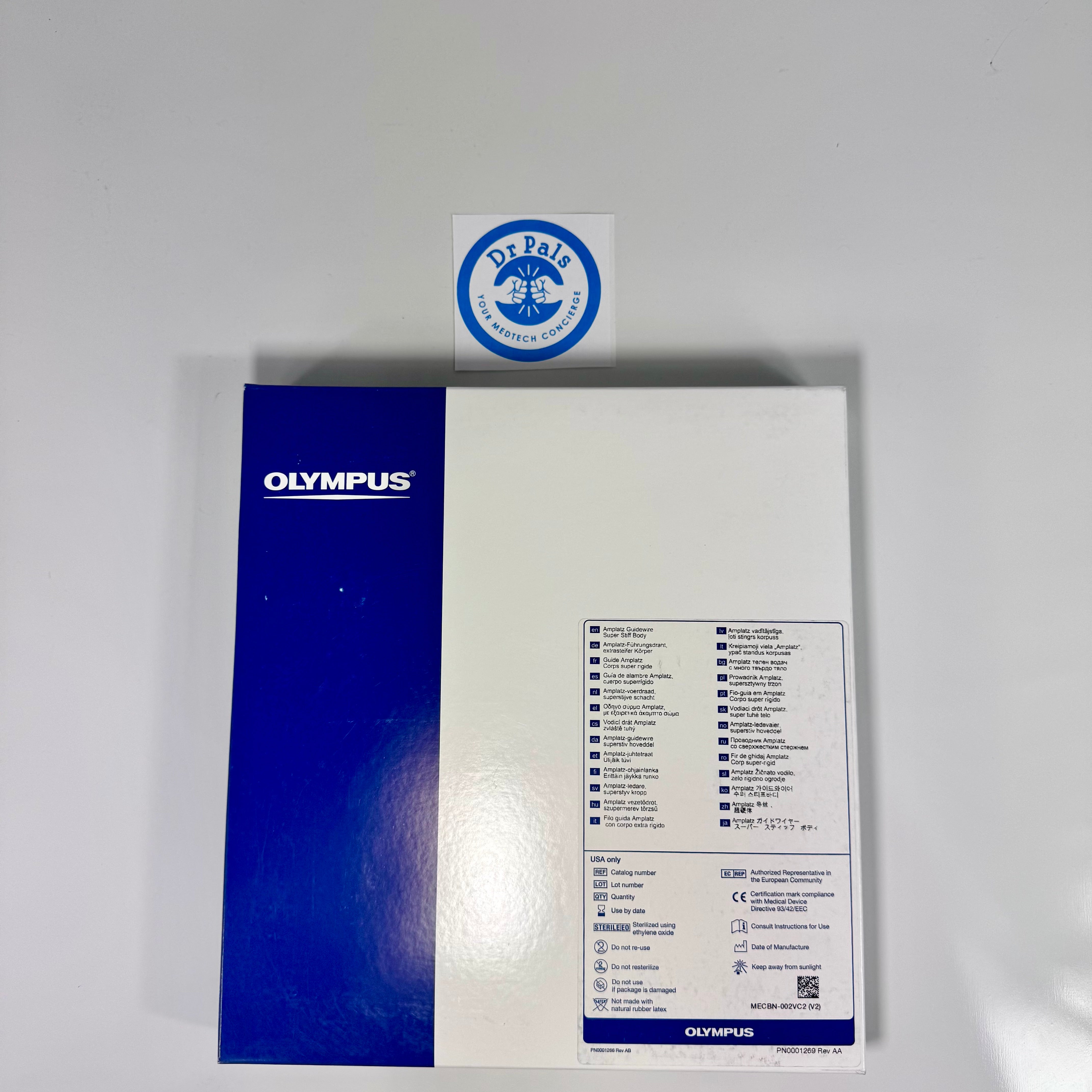 Olympus 14BX | Urology Amplatz Guidewire 0.038 Straight Tip 5/Box