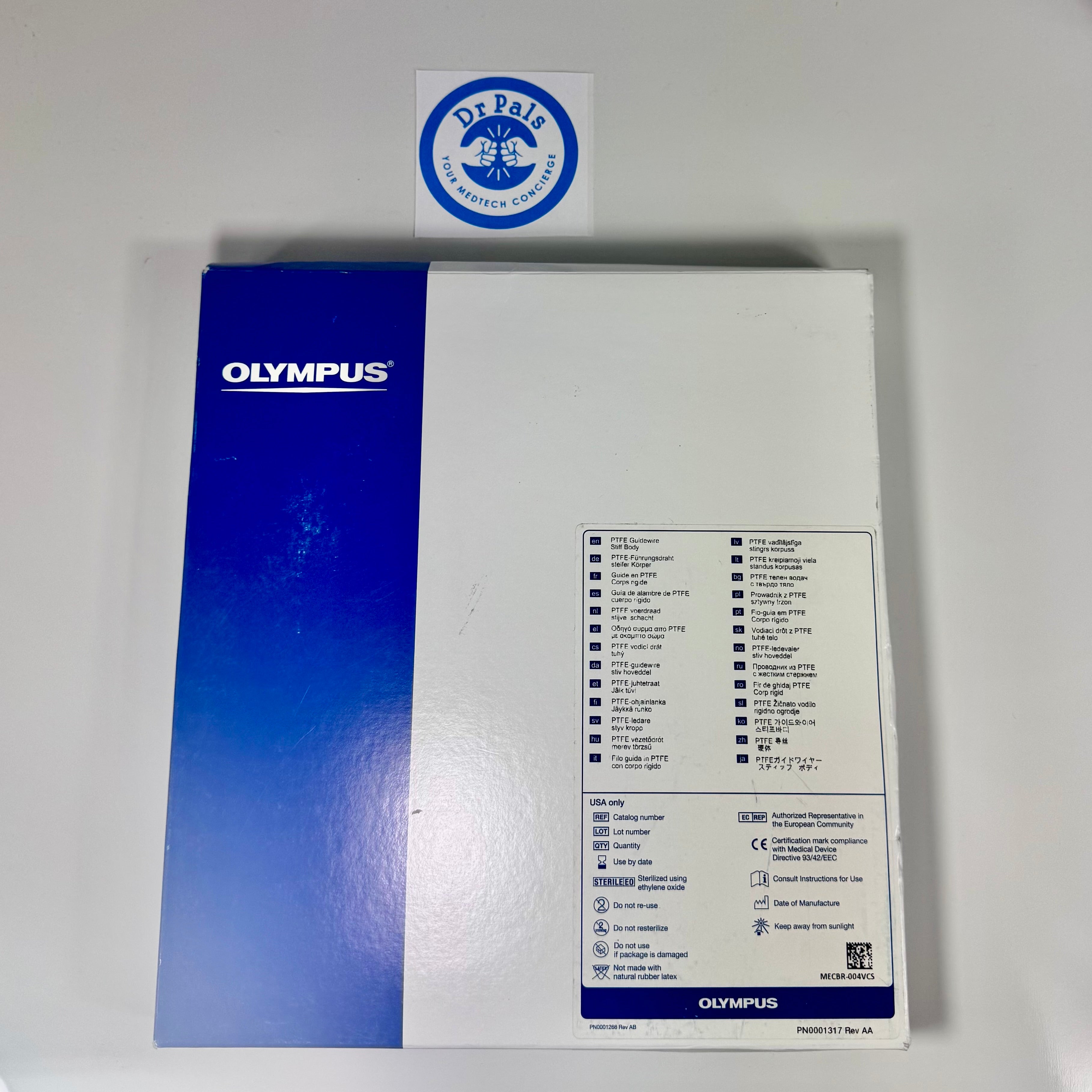 Olympus 24BX | PTFE Guidewire, 0.038" x 150 cm, 3 cm Straight Tip, 5/Box