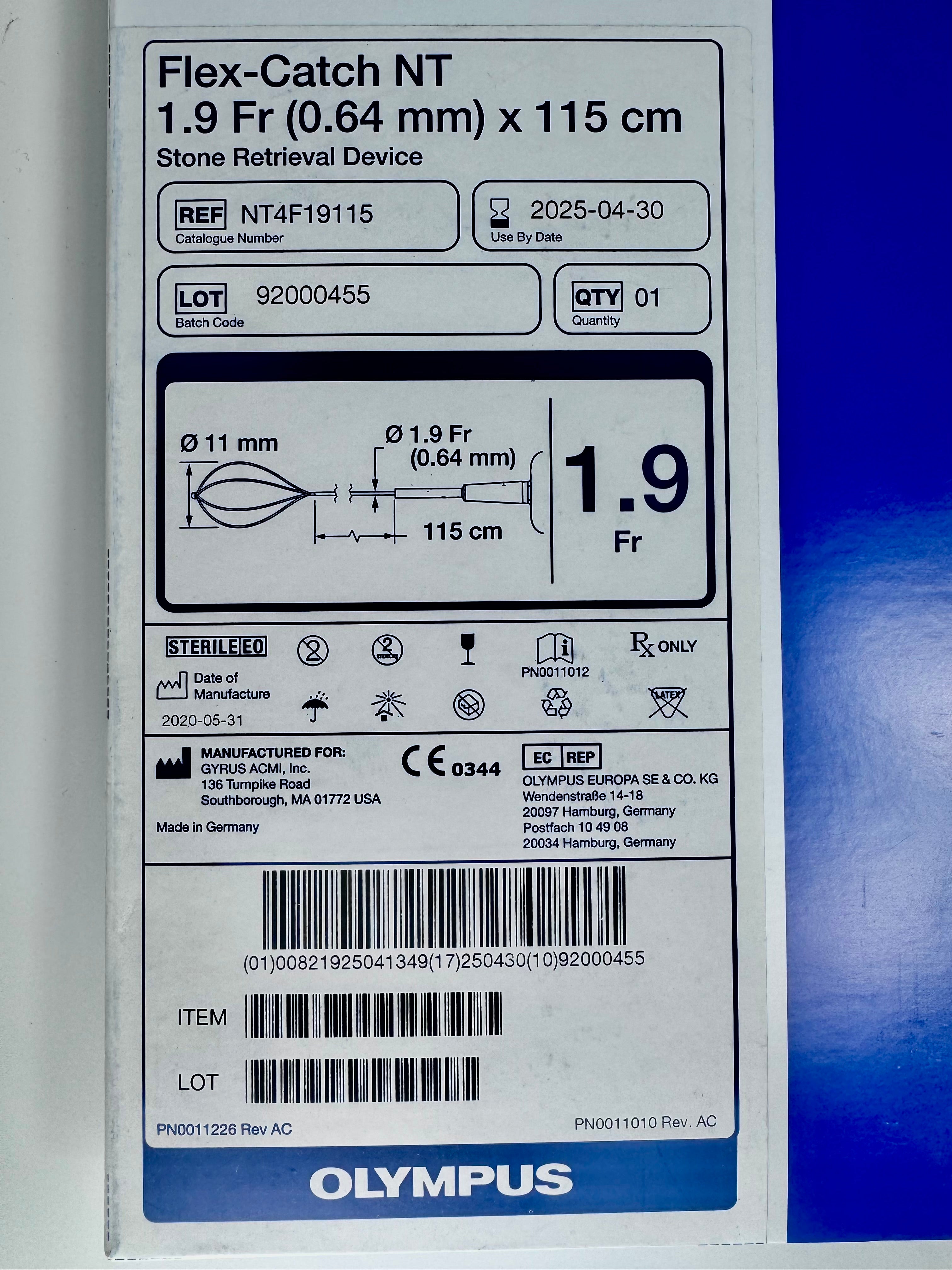 Olympus NT4F19115 | Flex-Catch NT Stone Retrieval Device