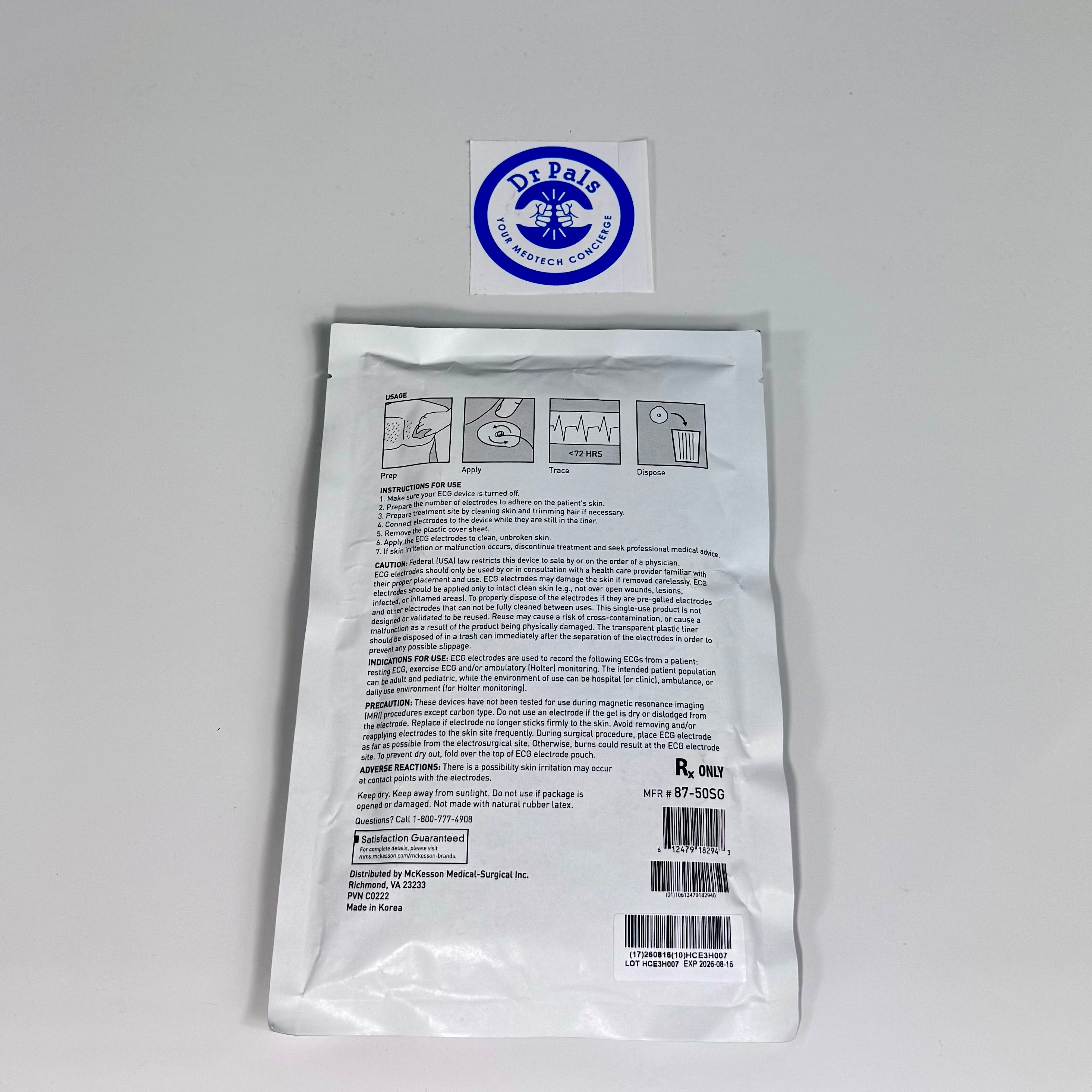 McKesson All Purpose Foam Electrodes 87-50SG 2/Box