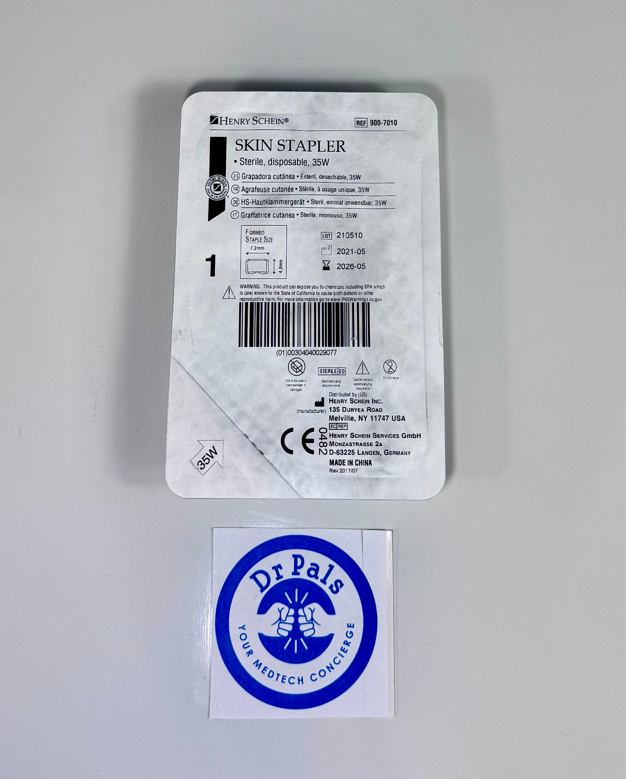Henry Schein Skin Stapler 900-7010 Disposable 35W 5/Box