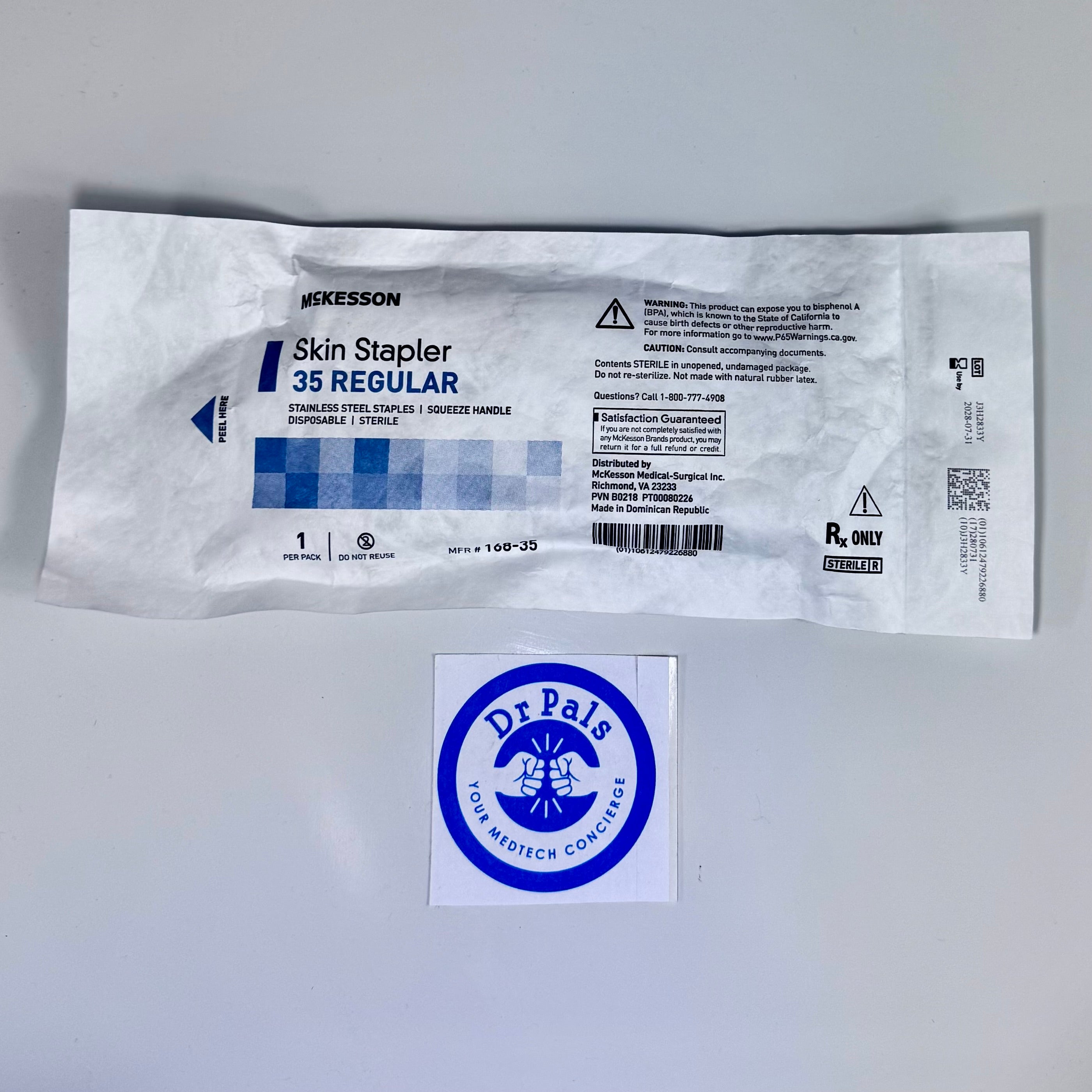 McKesson Skin Stapler 168-35 | Disposable 35 Regular Staples