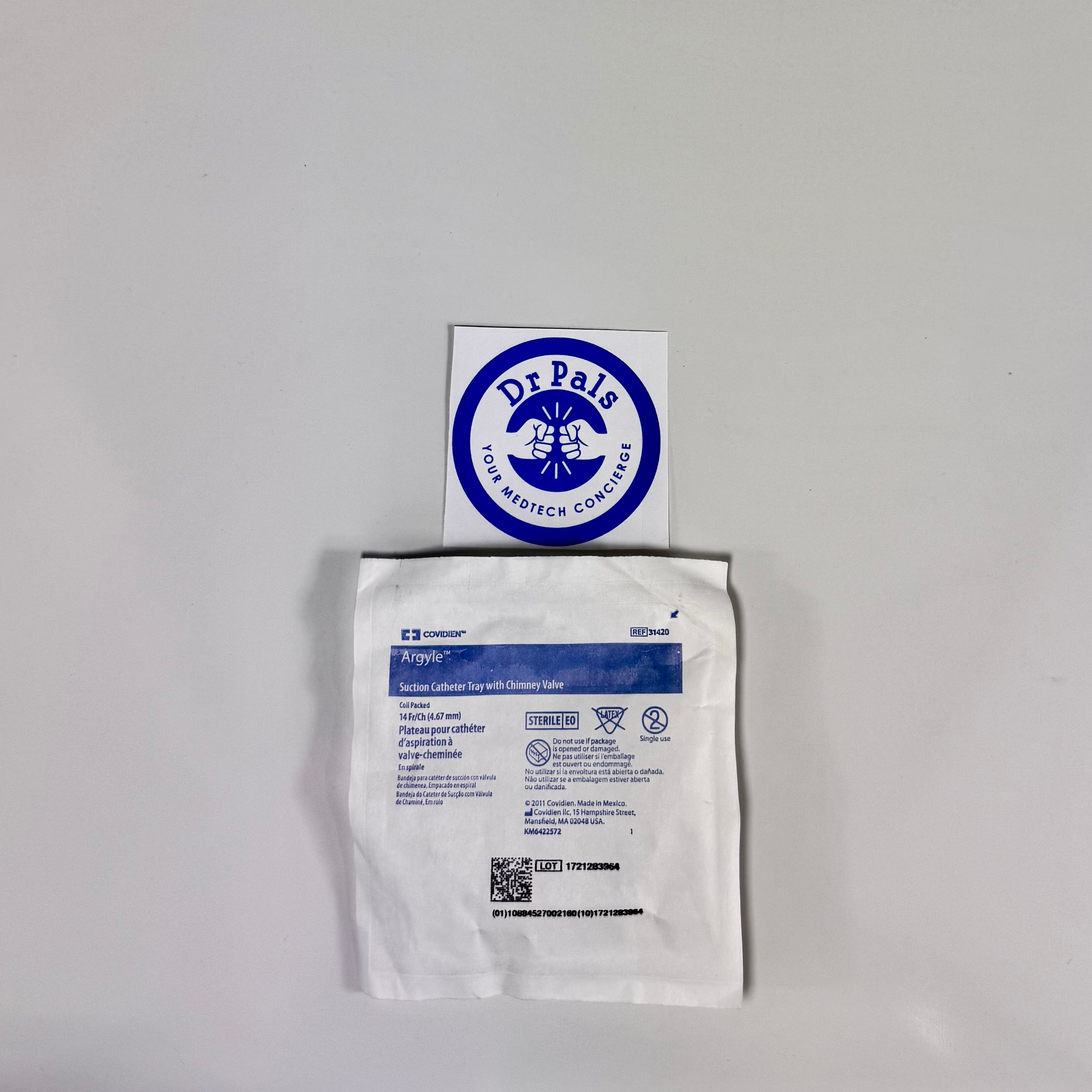 Covidien Argyle 14 Fr Suction Catheter with Chimney Valve 31420 | 8/Box