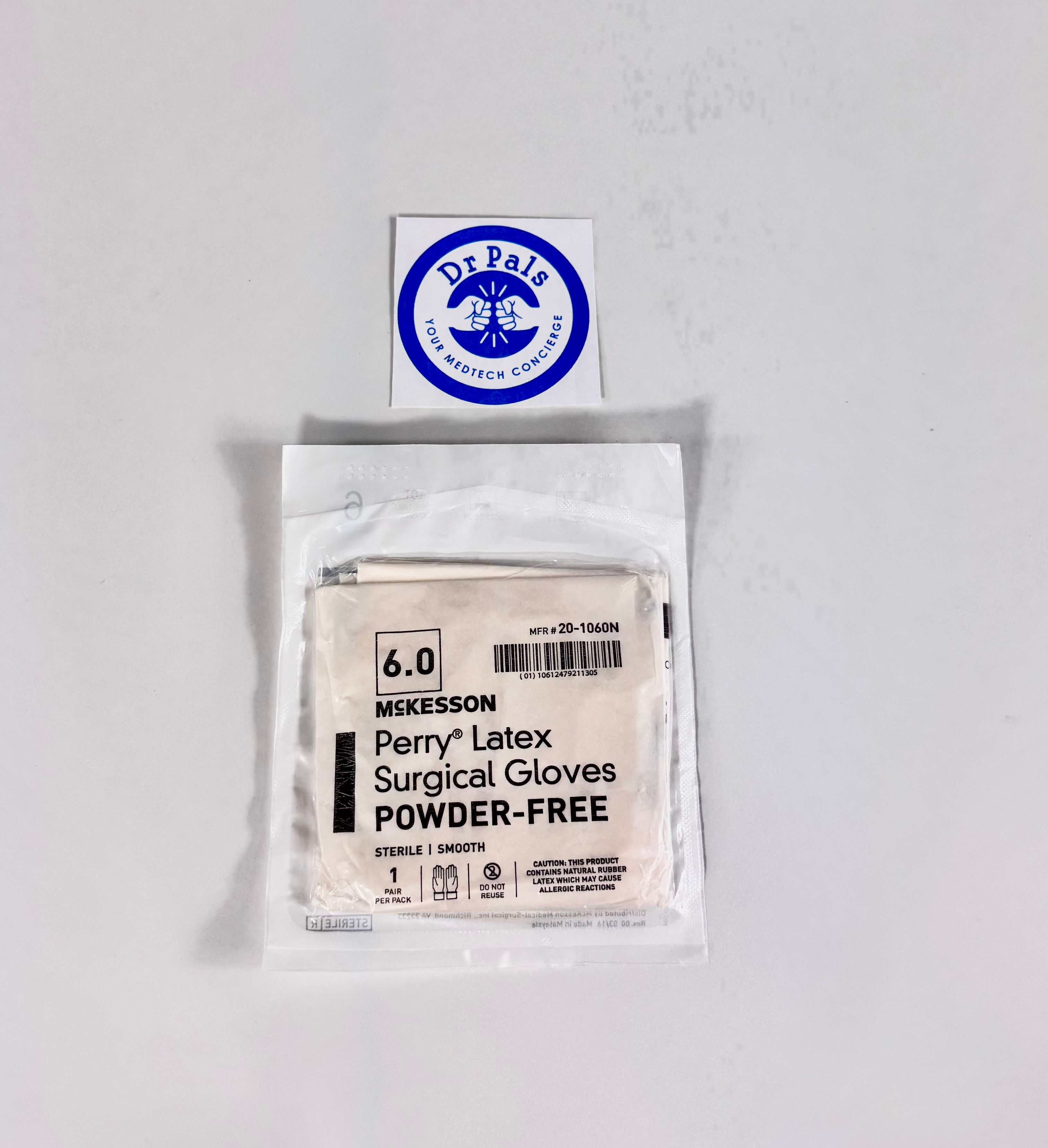 McKesson Perry® Performance Plus Latex Surgical Gloves 20-1060N | Powder-Free Size 6 6/Box
