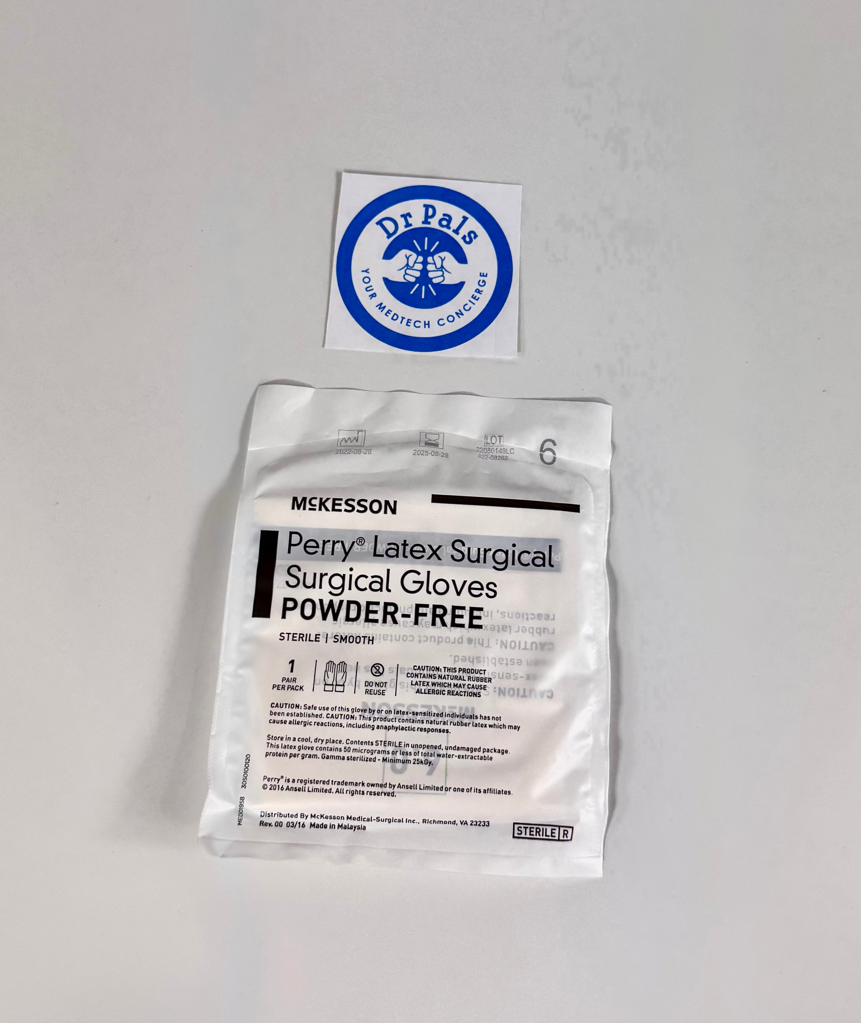 McKesson Perry® Performance Plus Latex Surgical Gloves 20-1060N | Powder-Free Size 6 6/Box