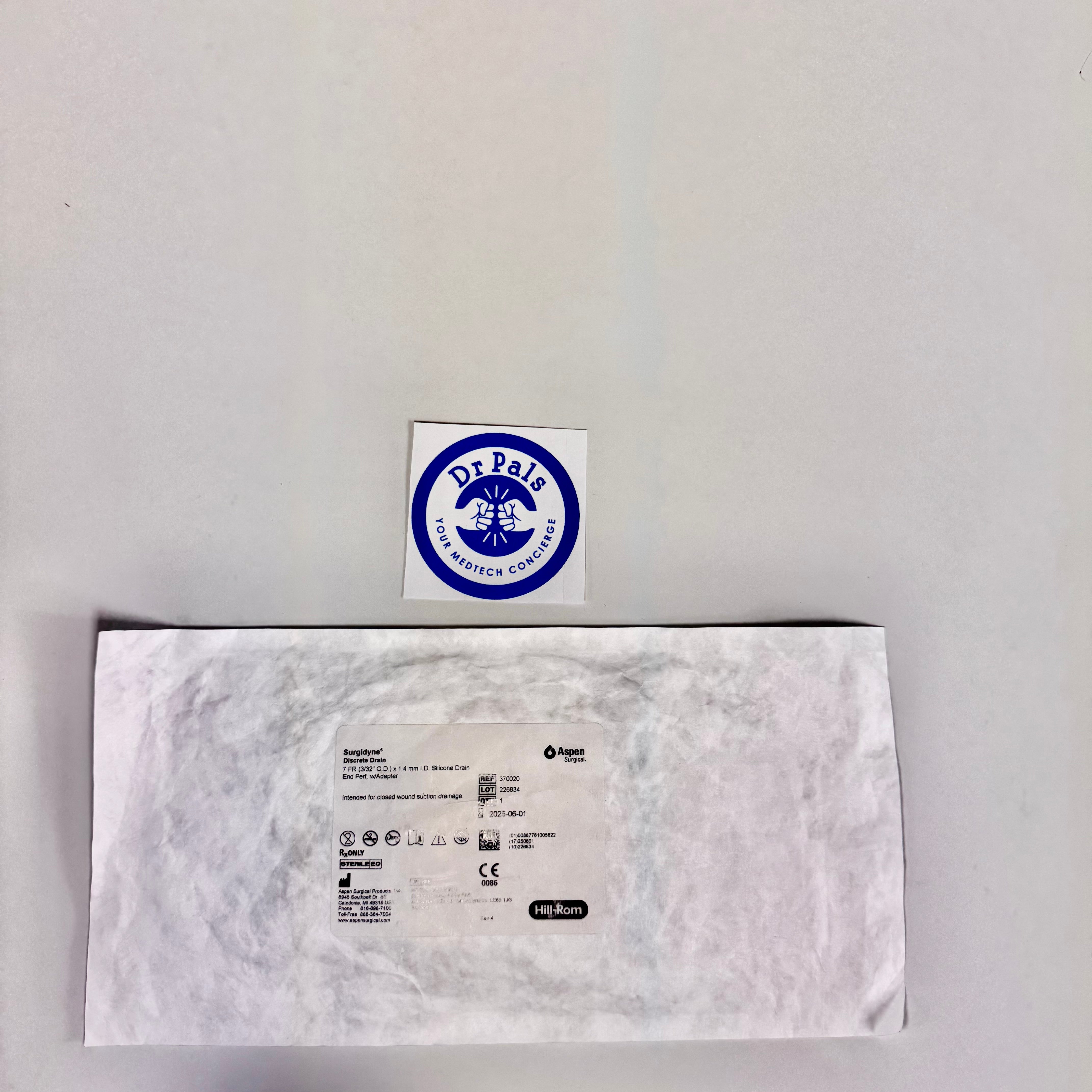 Aspen™ Discrete Perforated Drain 370020 | 7 Fr Round End Sterile 6/Box