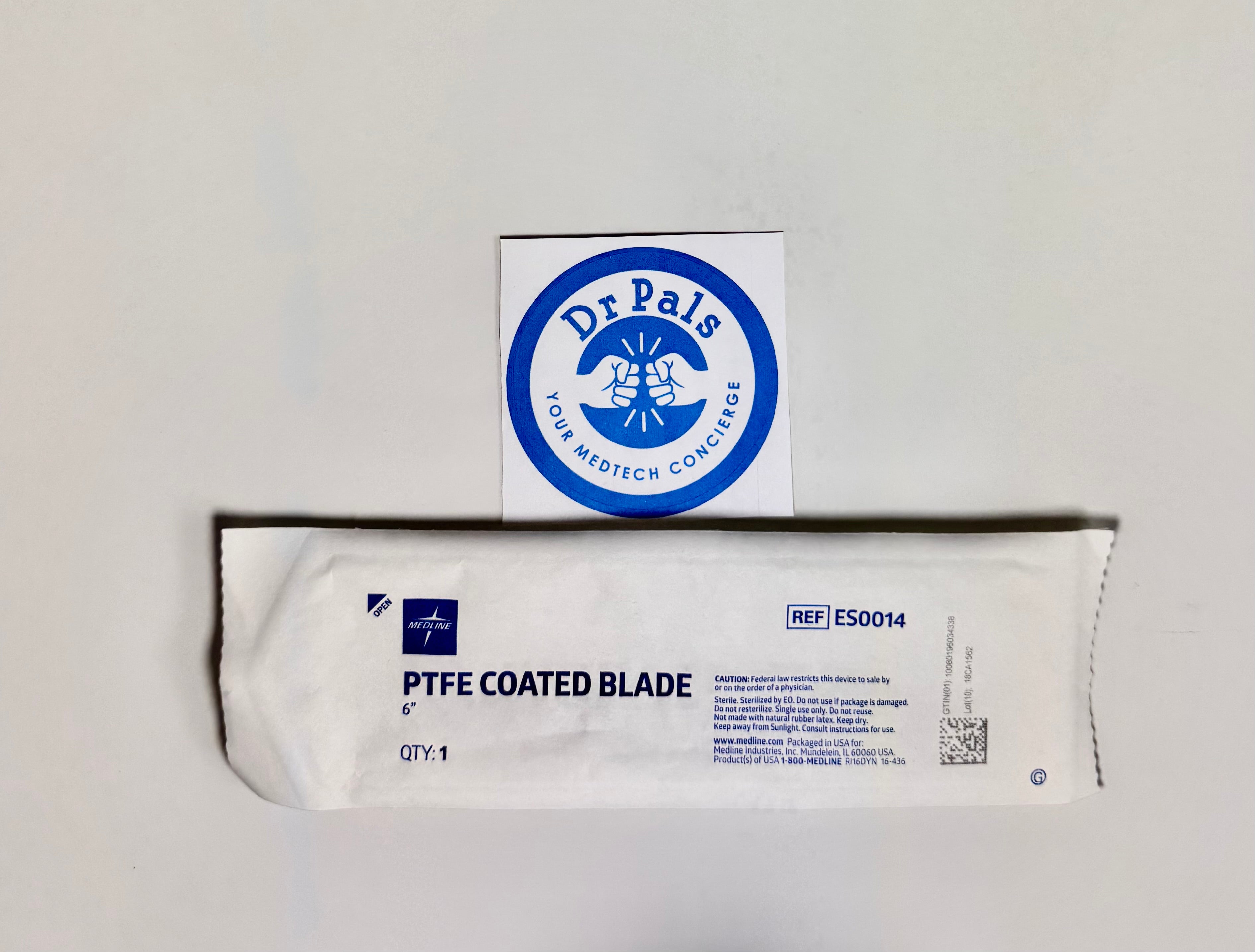 Medline Blue Silk Nonstick PTFE-Coated Blade Electrode ES0014 | 9/Box