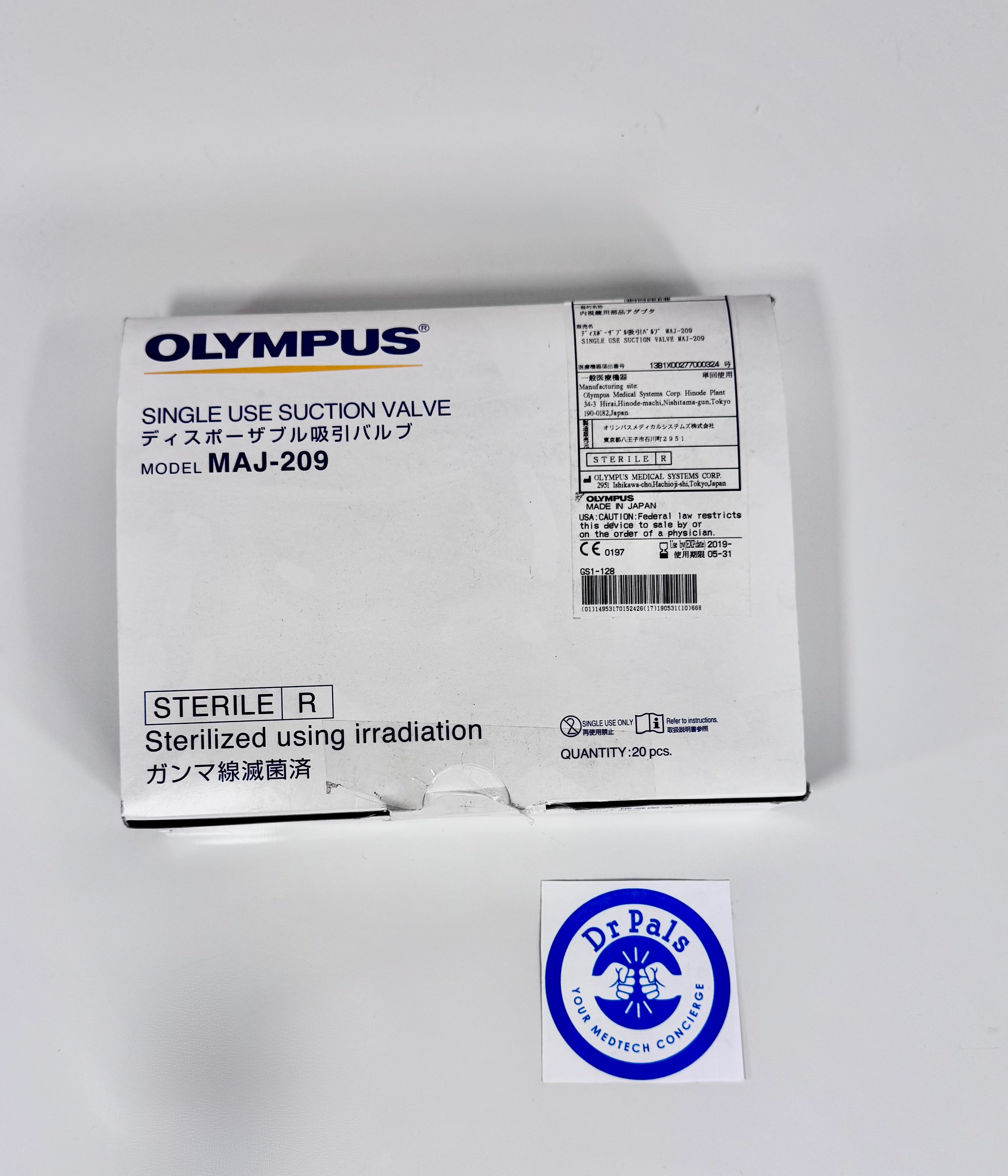 Olympus MAJ-209 Single-Use Suction Valve 20/box