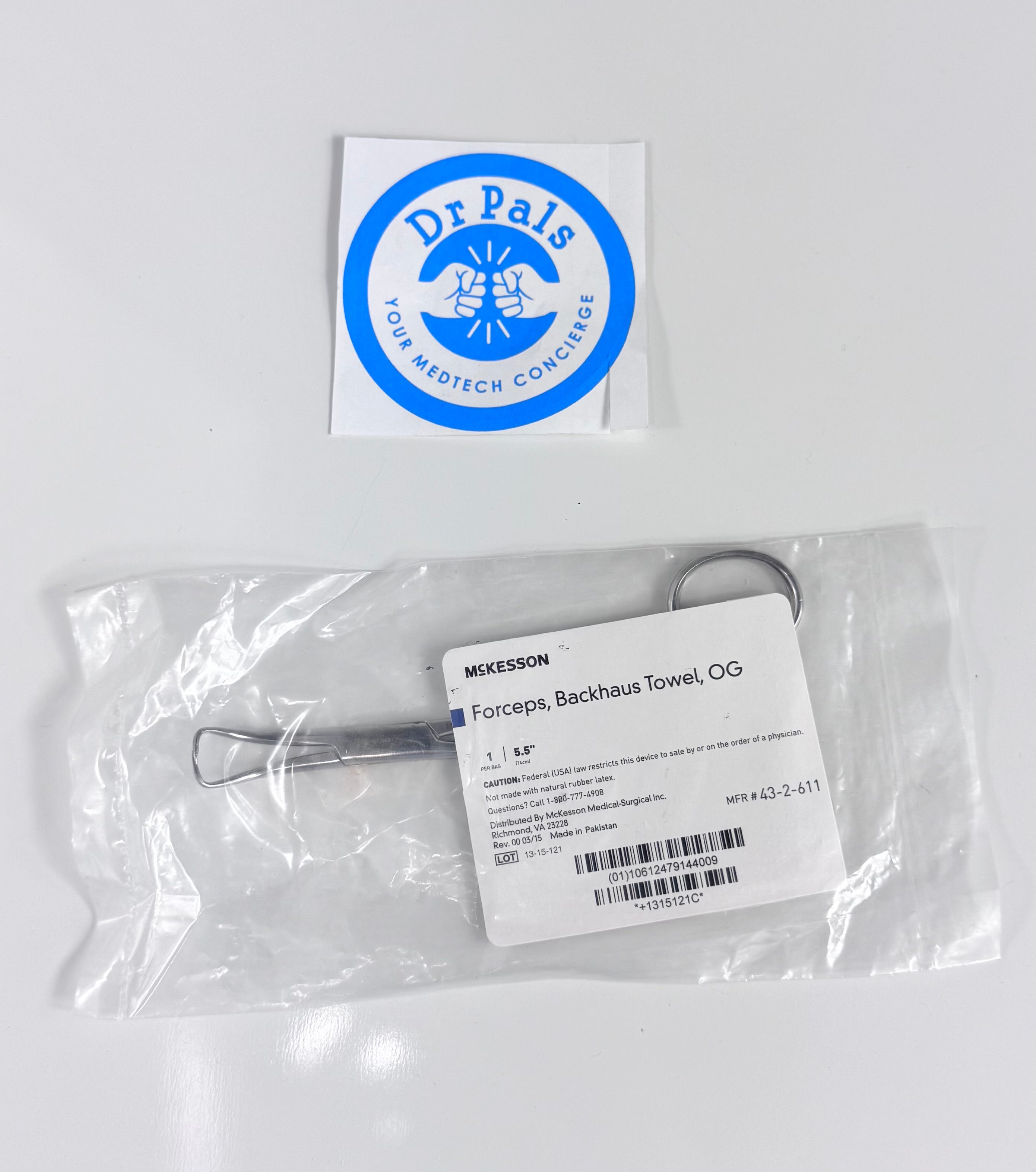 McKesson Backhaus Towel Clamp, Office Grade, 5-1/4 Inch (OG 43-2-611)