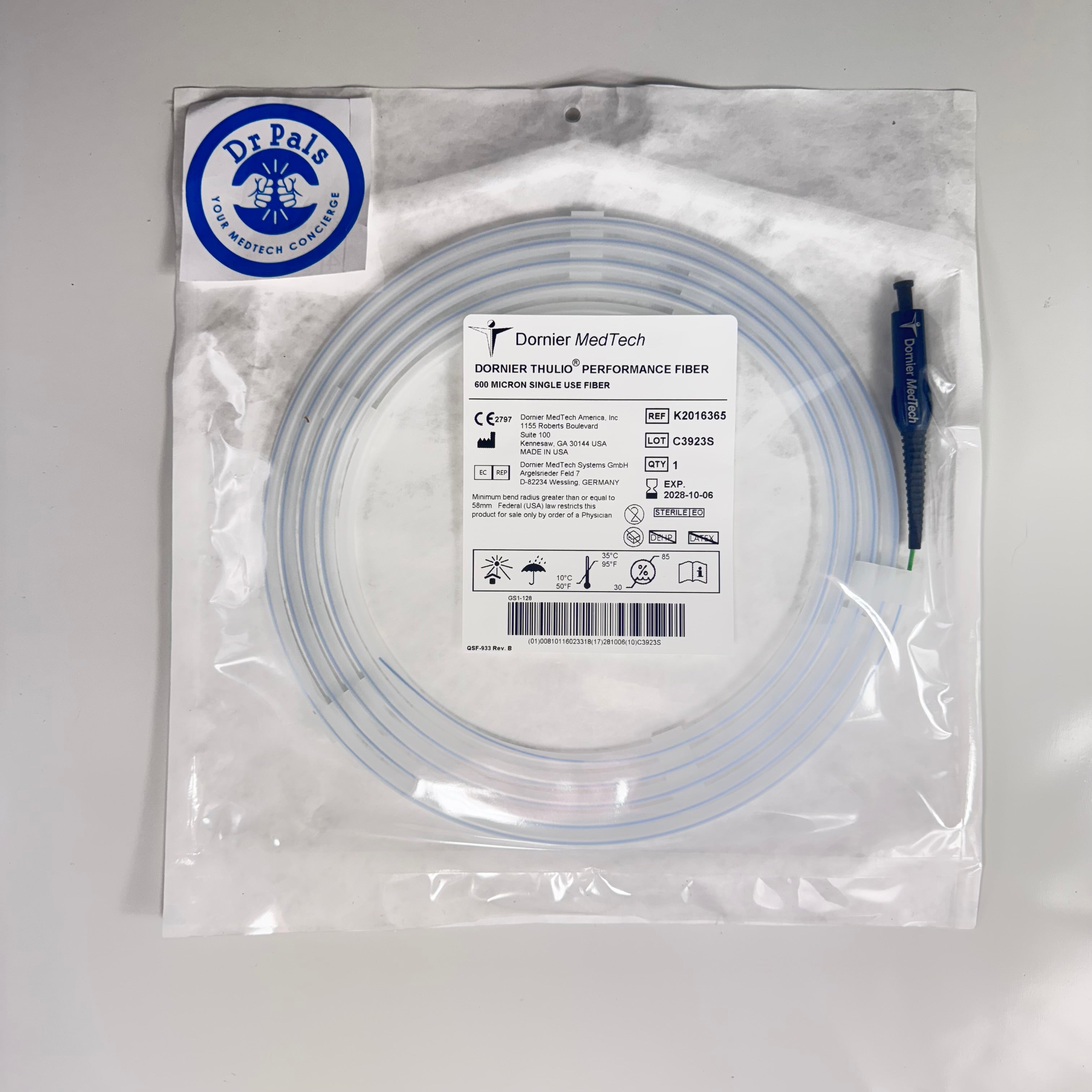 Dornier K2016365 | Thulio 600 Micron Single Use Laser Fiber