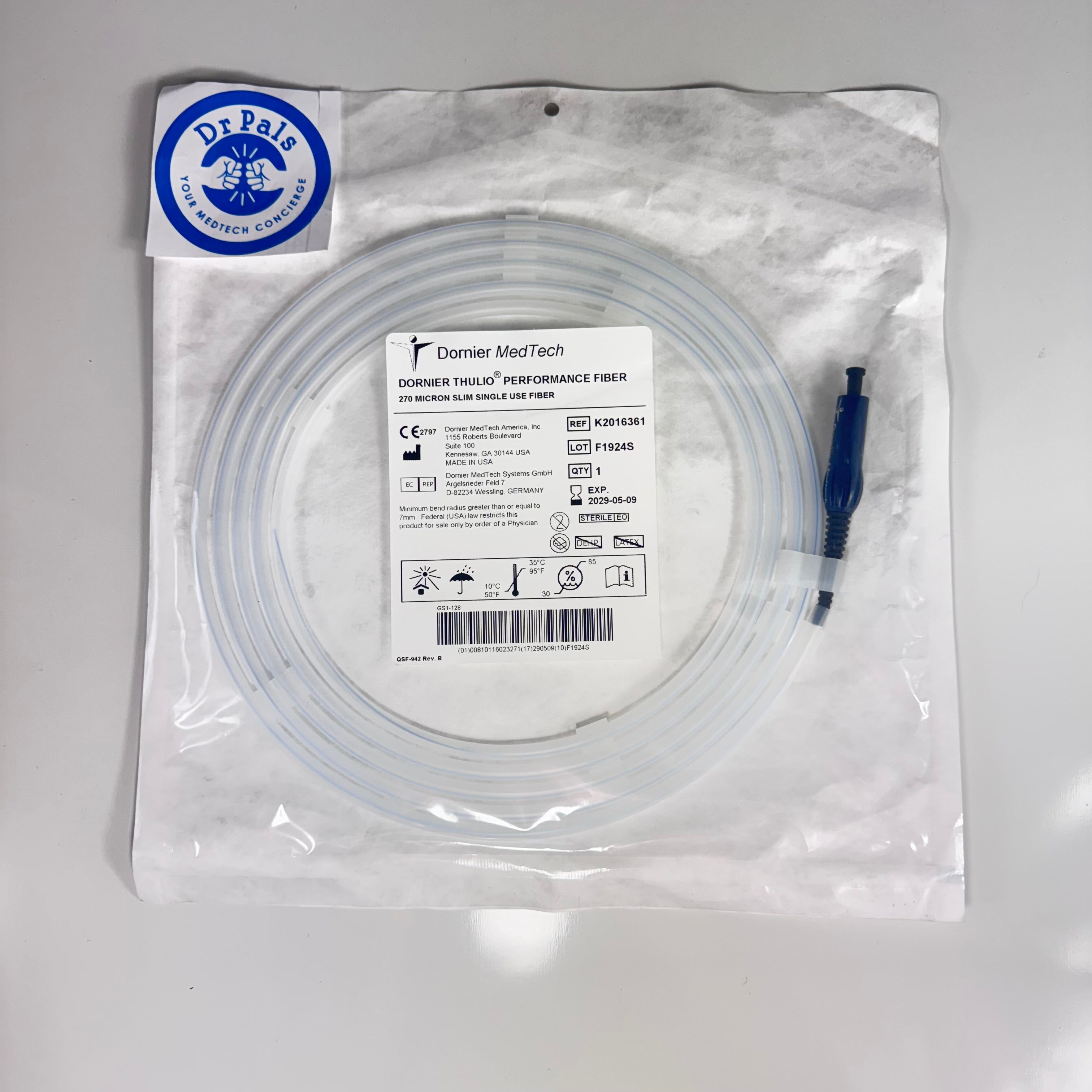 Dornier REF: K2016361 | Thulio 270 Micron Slim Single Use Laser Fiber