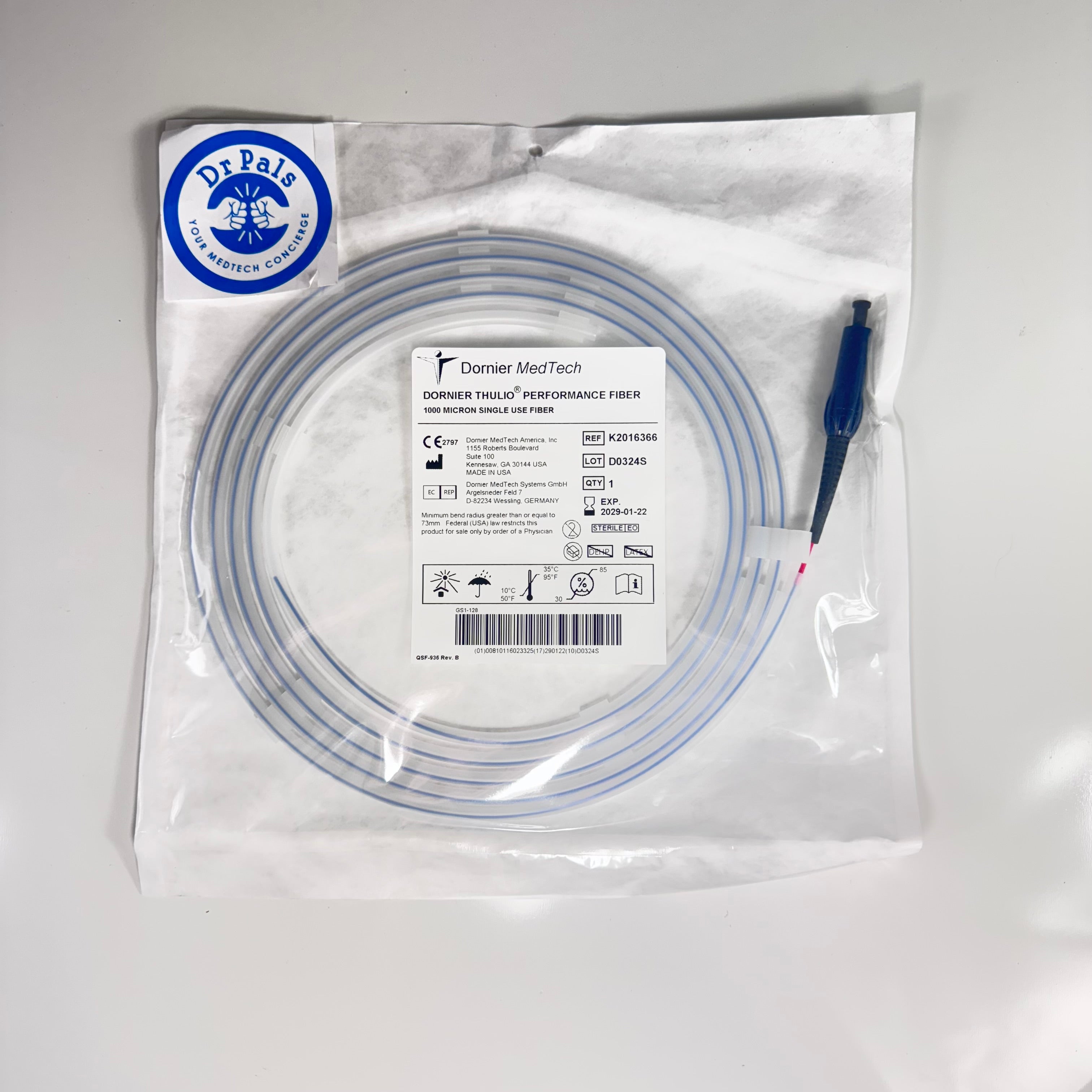 Dornier REF: K2016366 | Thulio 1000 Micron Single Use Laser Fiber