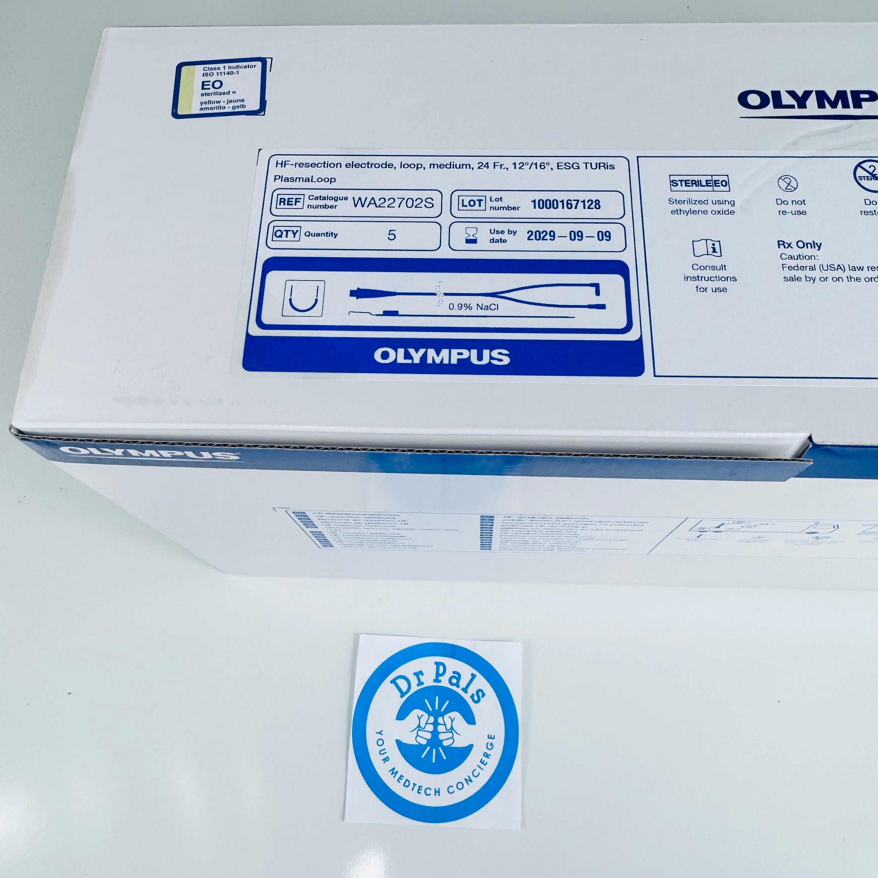Olympus WA22702S | PlasmaLoop HF-Resection Electrode, 24Fr, 12-16° for ESG TURis Plasma System 5 Per Box