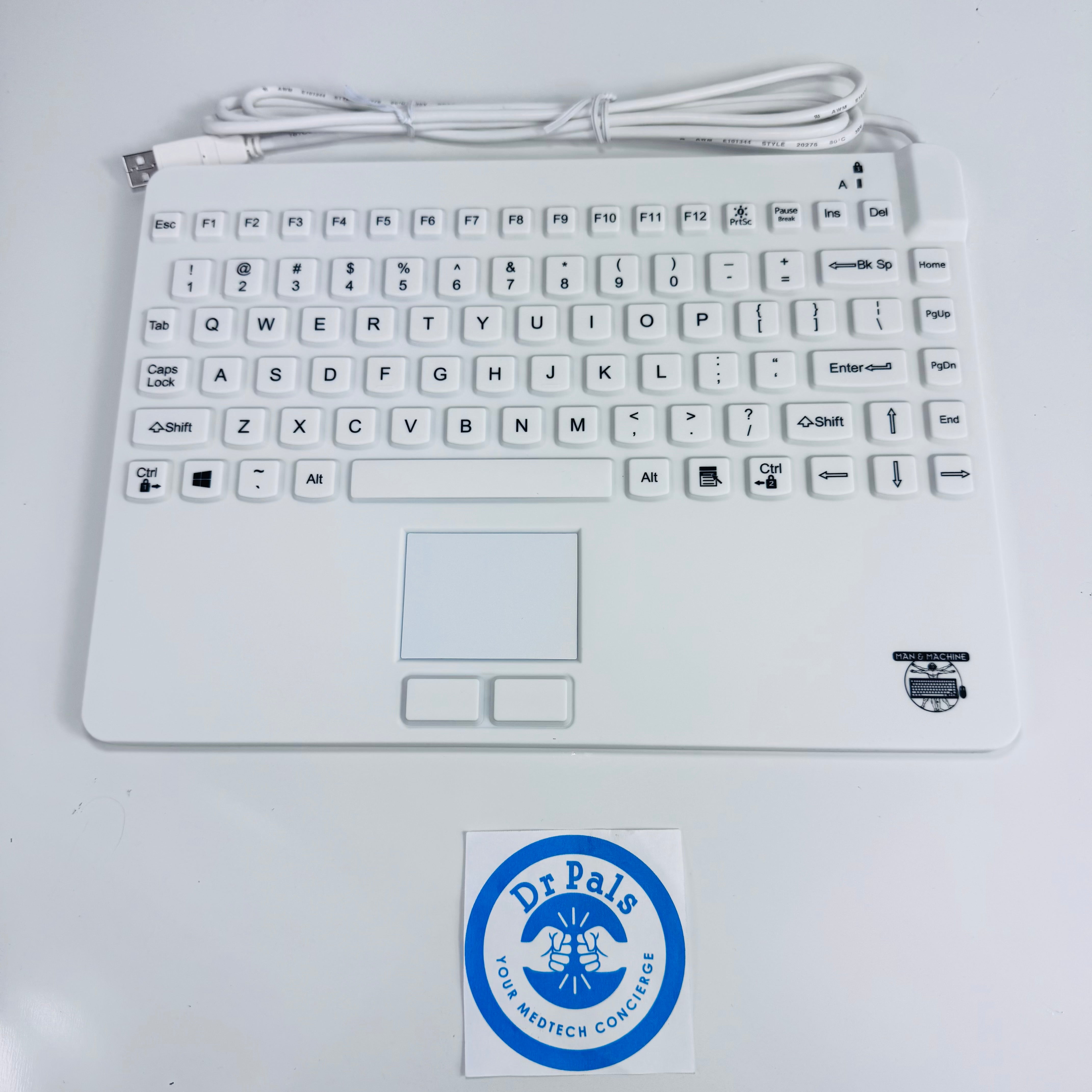 Man and Machine Slim Cool+ | Medical Grade Disinfectable Keyboard