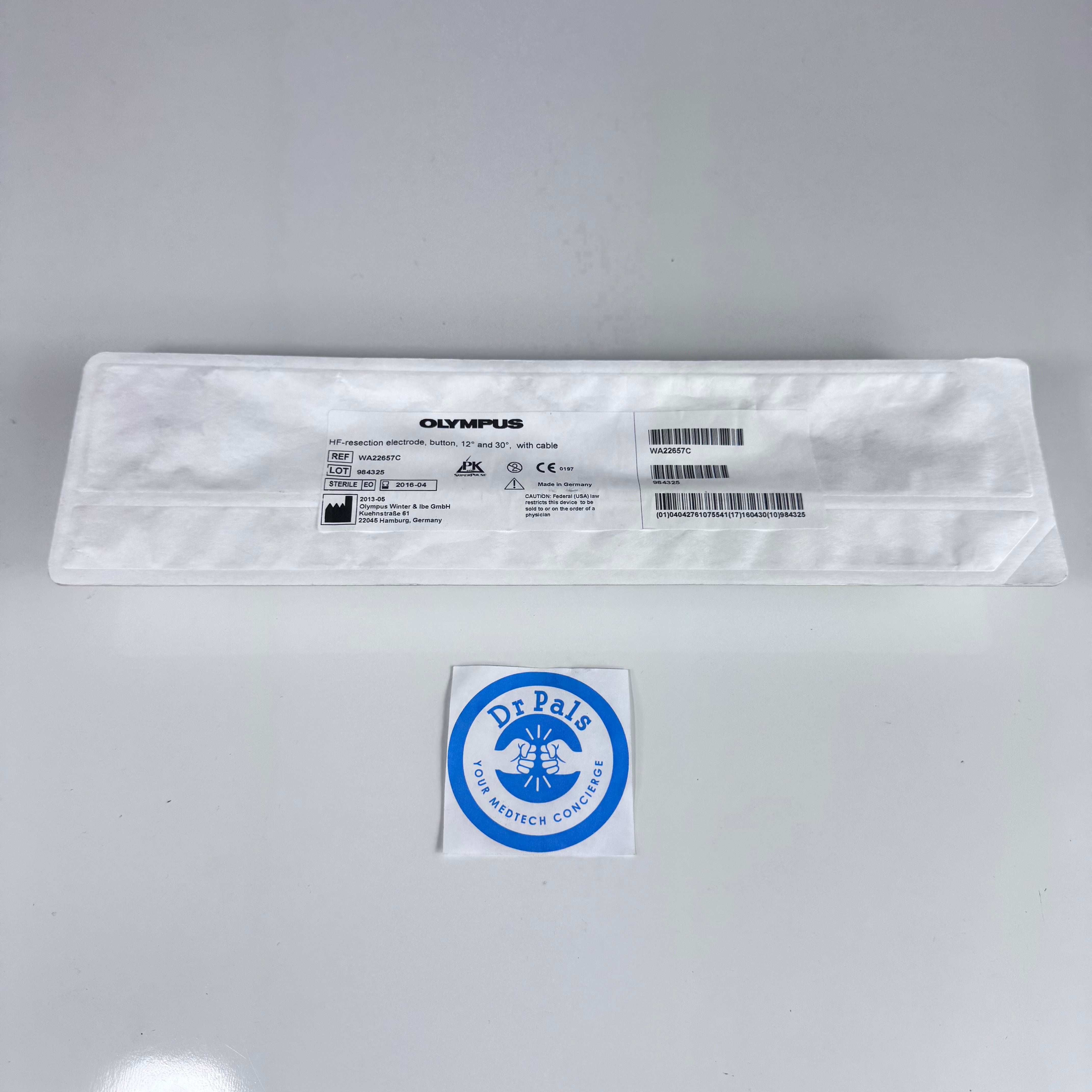 Olympus WA22657C | 12° and 30° HF Resection Electrode Button with Cable - Each - Out of Date