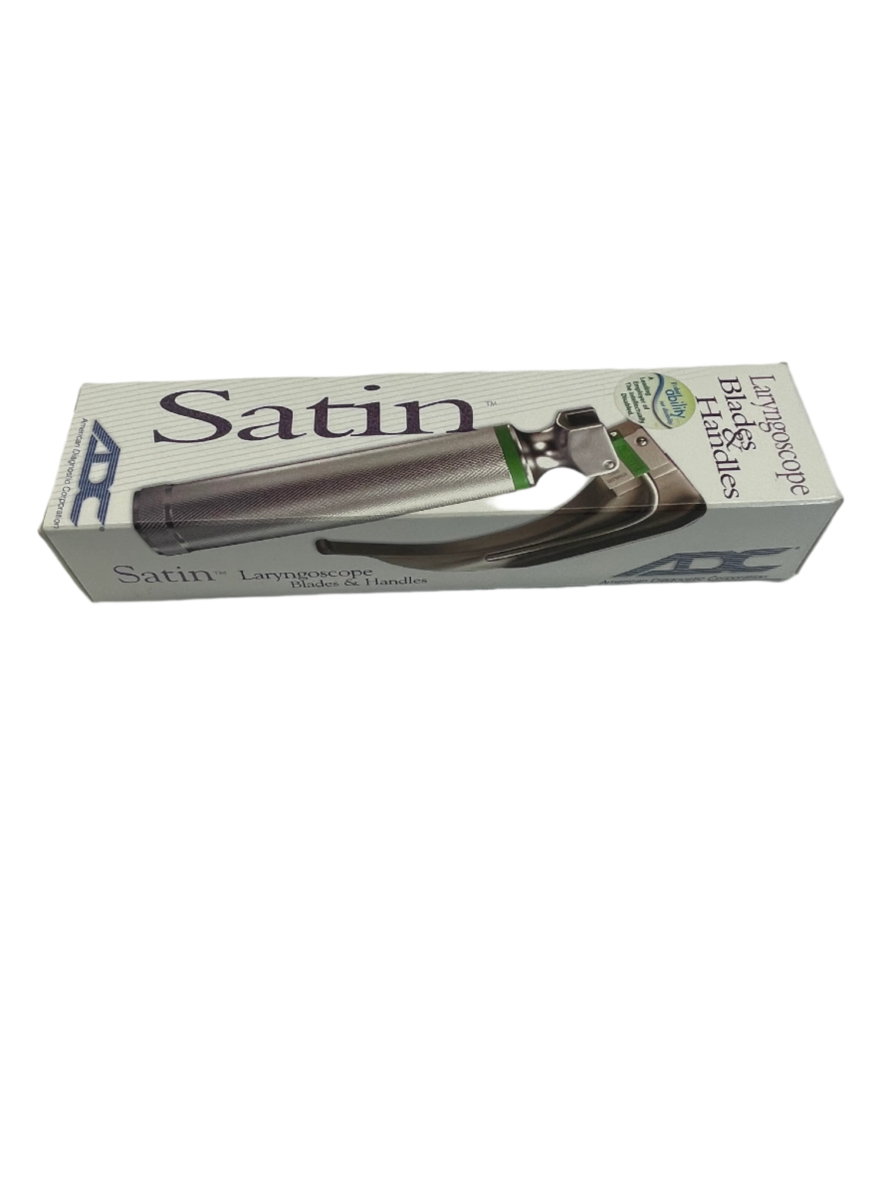 ADC 4065 Satin Laryngoscope Handle Medium | Fiberoptic Durable Design