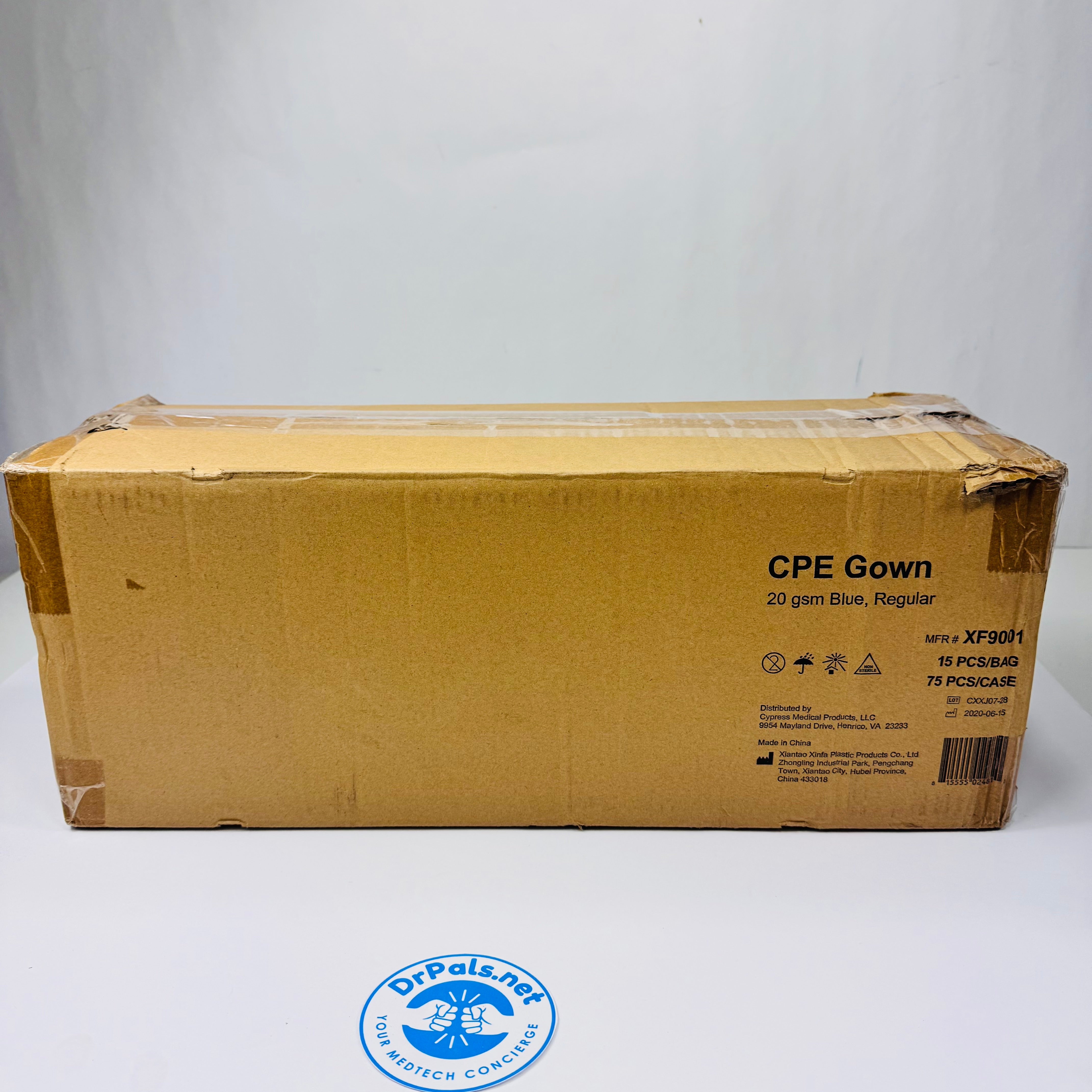 McKesson XF9001 | 20 gsm Blue CPE Isolation Gown