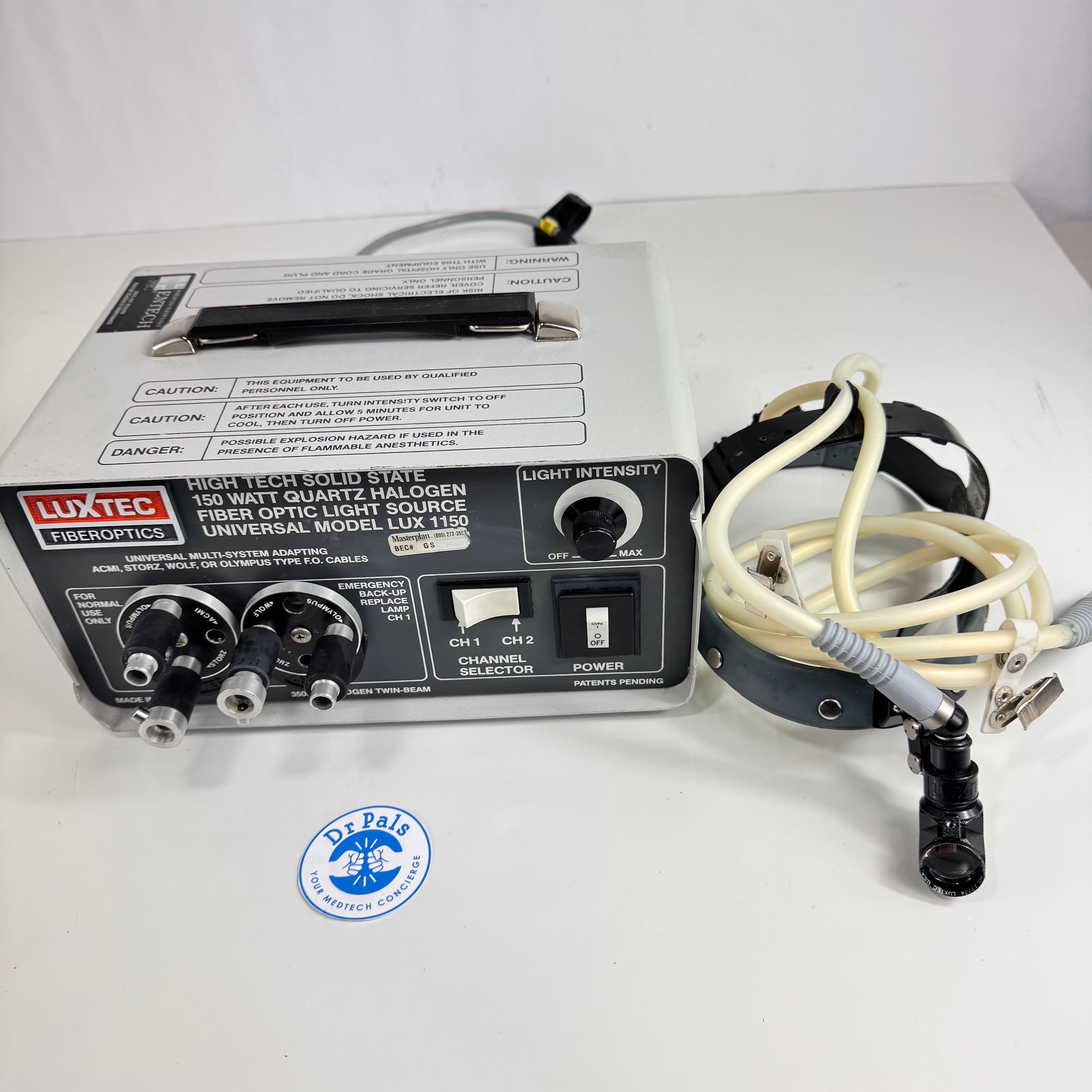 LuxTec Fiberoptics 001300T | Dual Channel 150W Halogen Fiberoptic Light Source for Parts