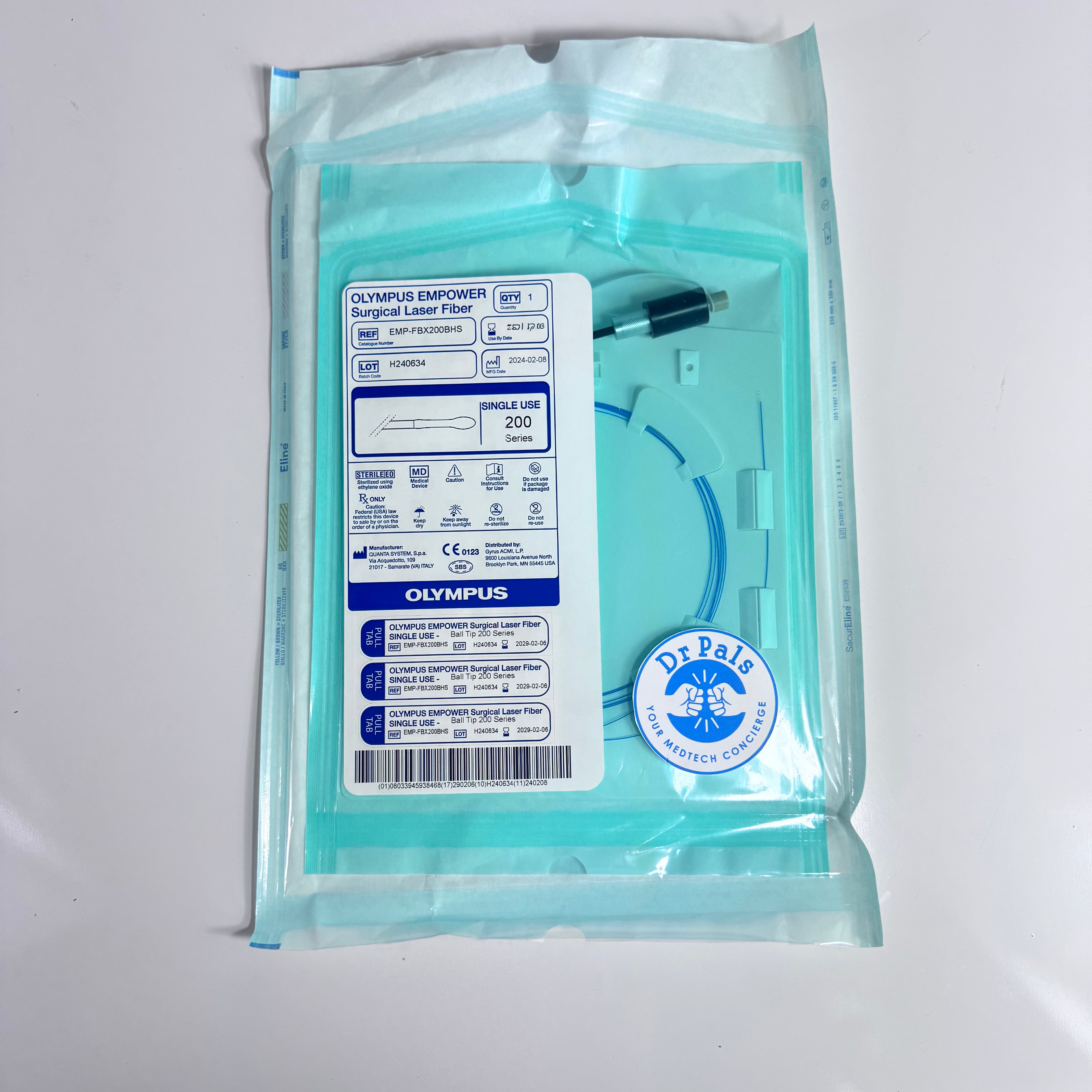 Olympus EMP-FBX200BHS | 200 Micron Ball Tip Single-Use Holmium Laser Fibers