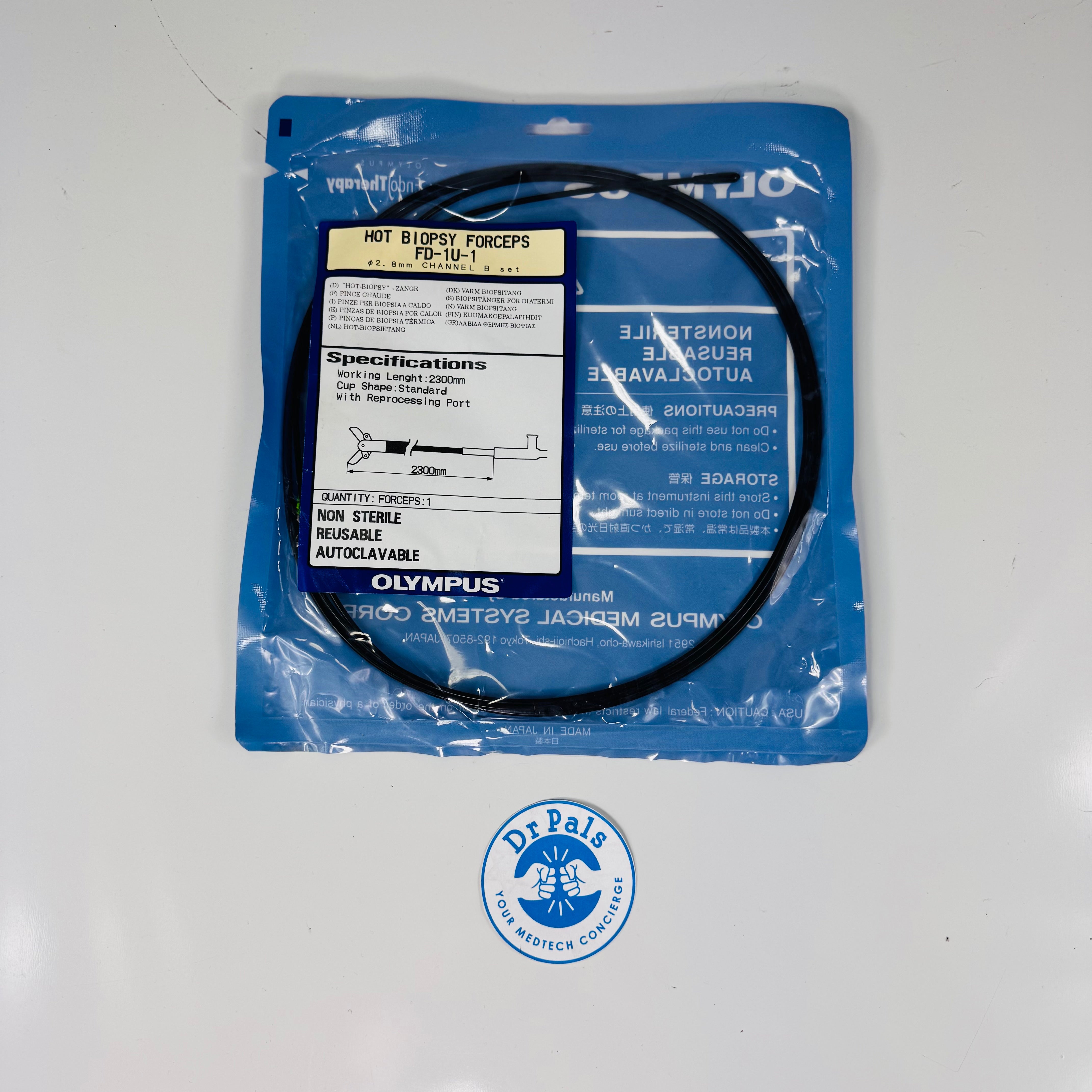 Olympus FD-1U-1 | Reusable Hot Biopsy Forceps, 2.8 mm Channel