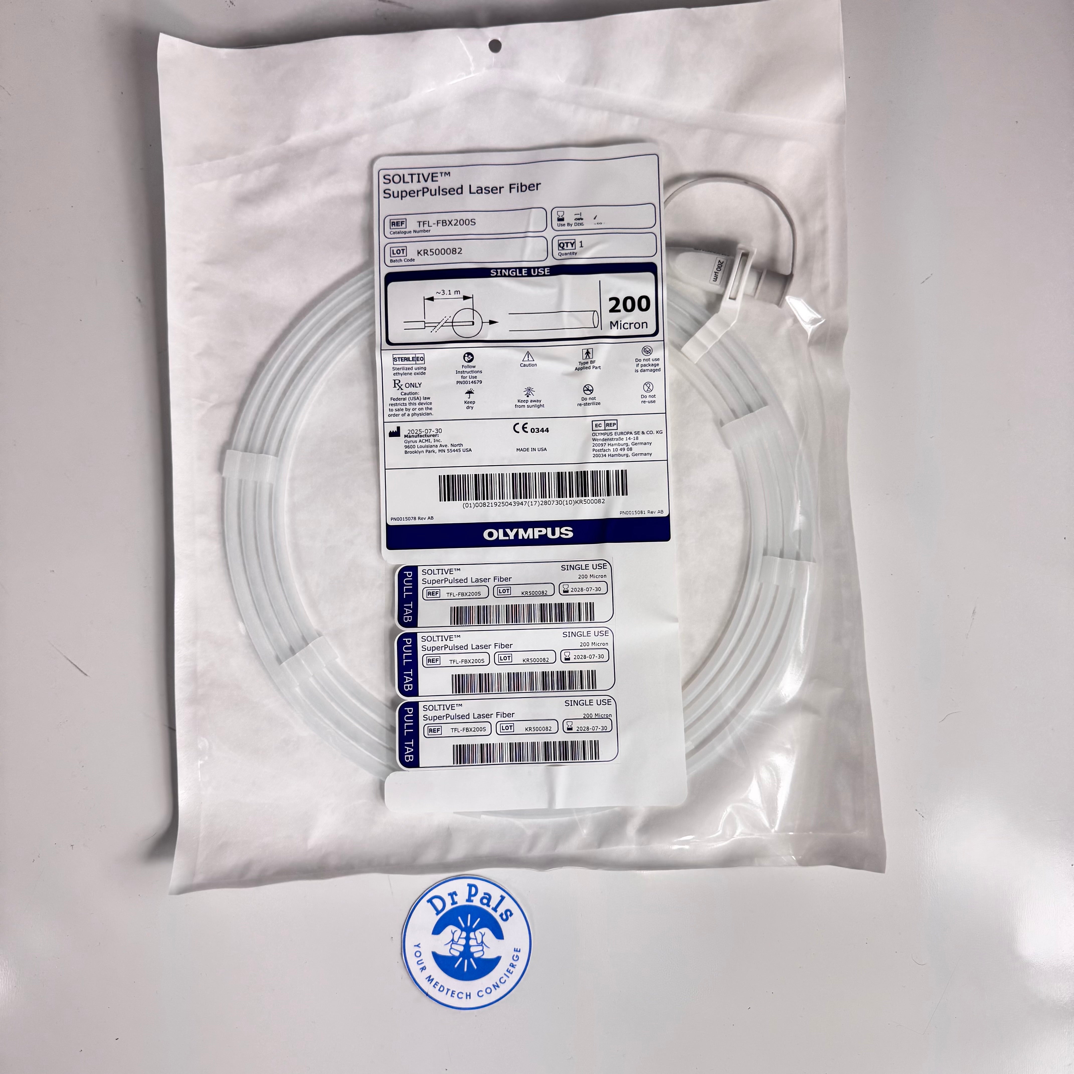 Olympus TFL-FBX200S | 200 Micron SOLTIVE Thulium Fiber Laser Fiber