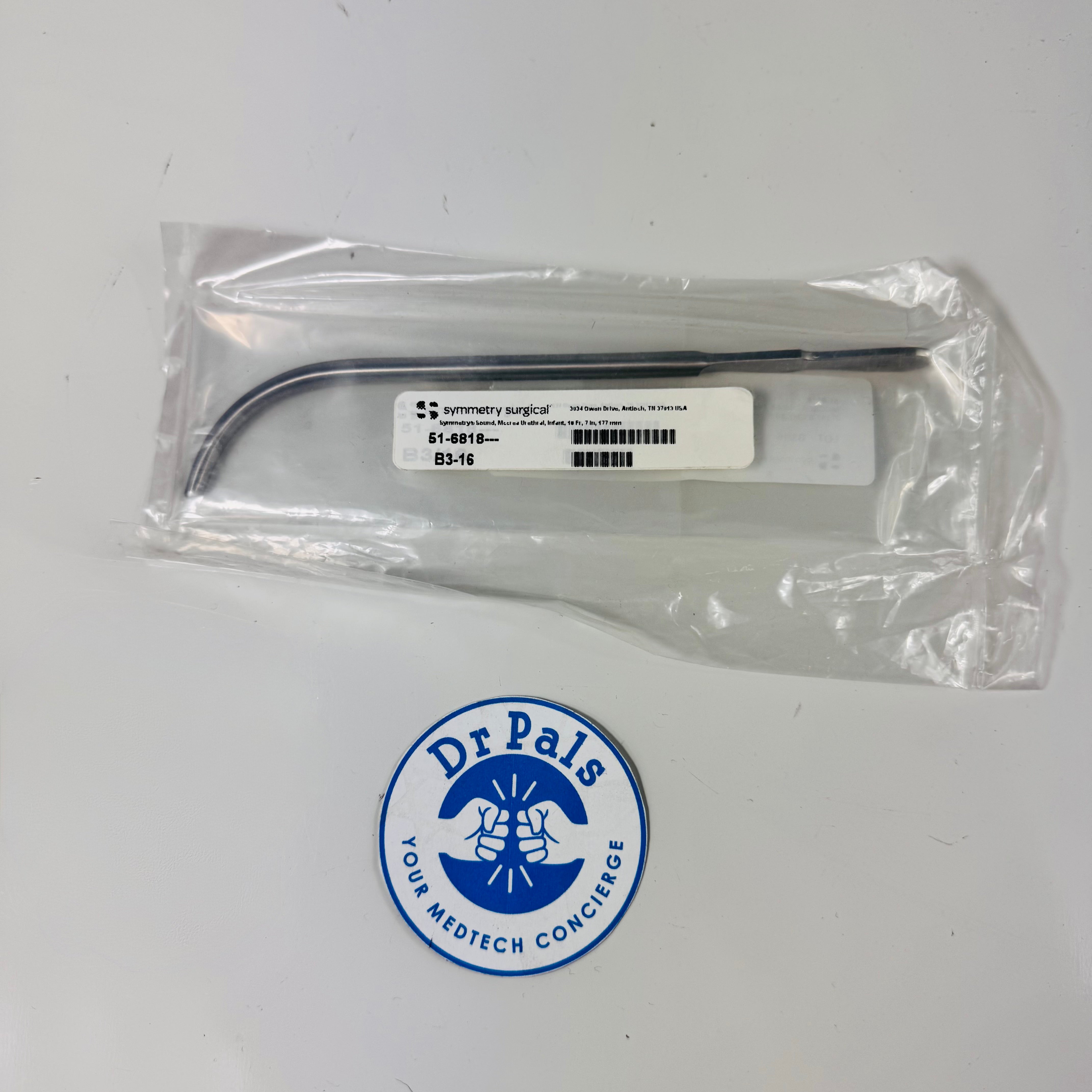 Symmetry Surgical 51-6818-B3-16 | 18Fr McCrea Infant Urethral Sound