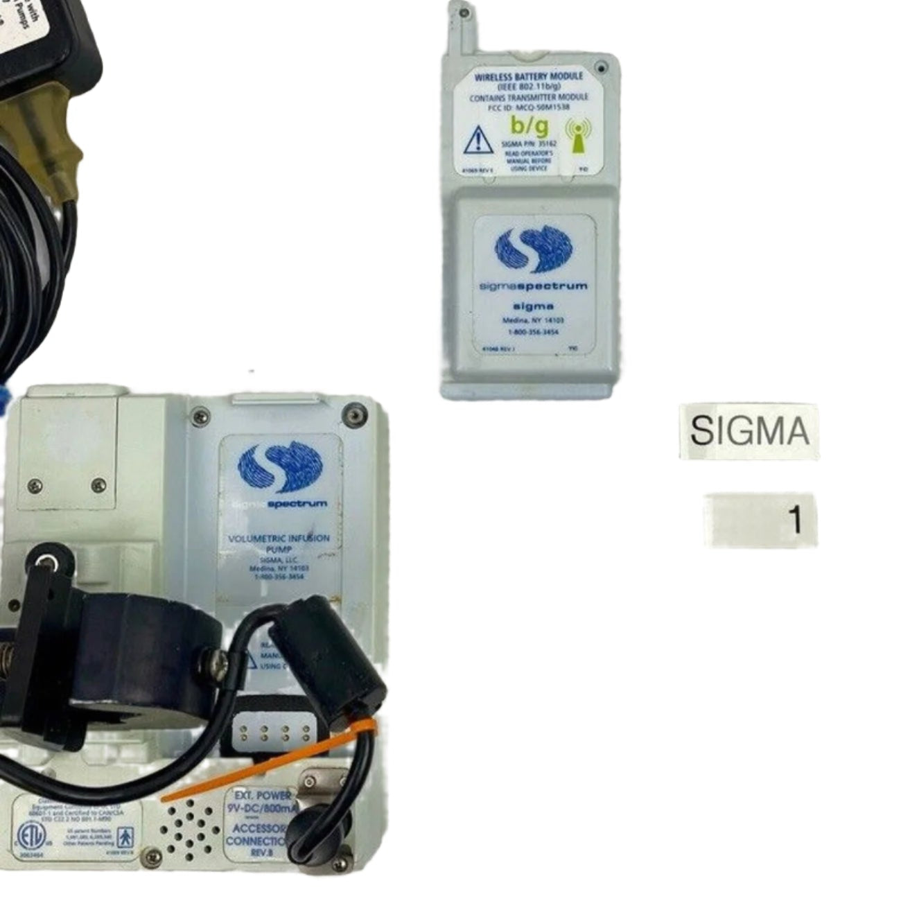 Baxter Sigma Spectrum Infusion Pump w/ Power Source and Wireless Battery Module