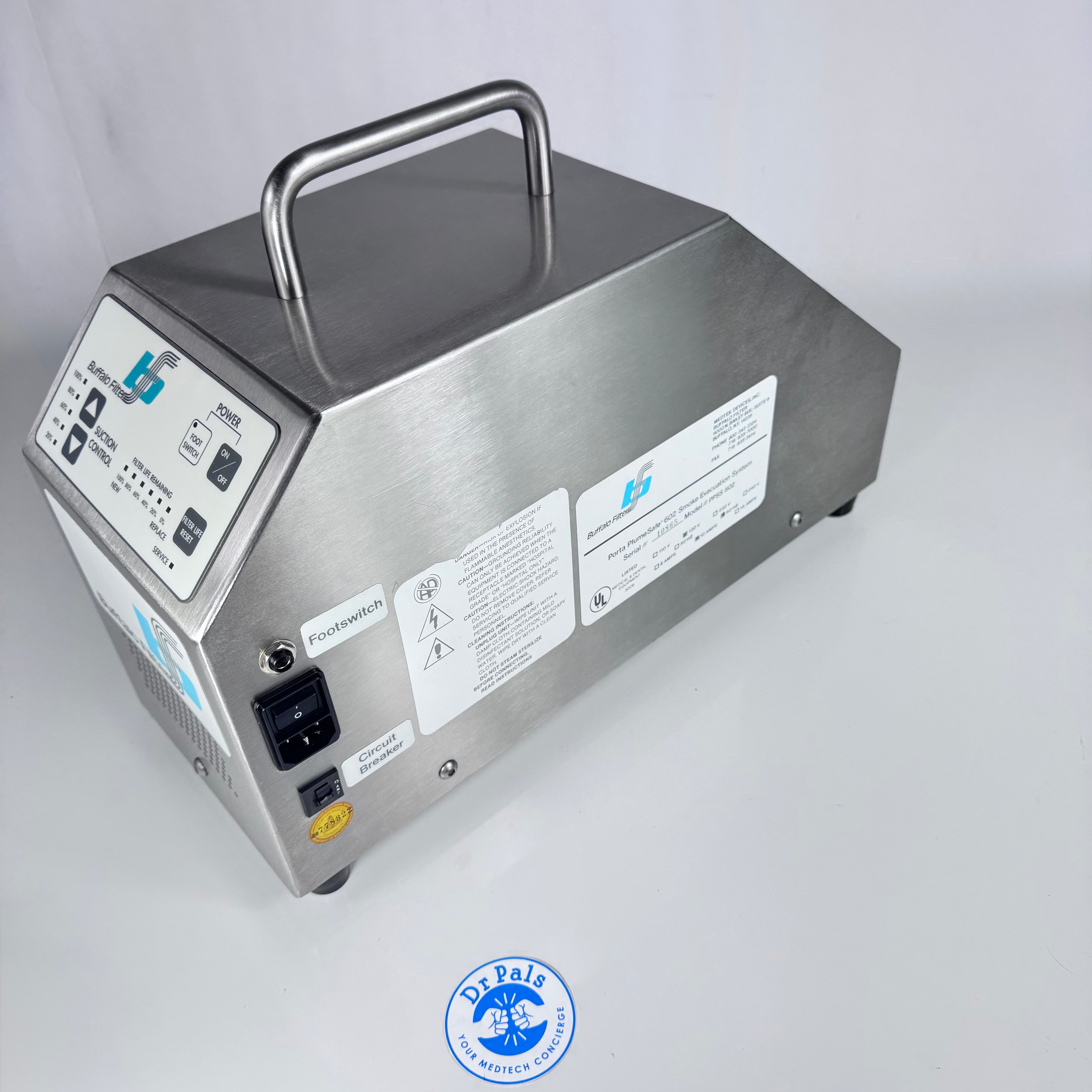 Buffalo Filter PPSS 602 | Porta PlumeSafe 602 Smoke Evacuation System with Foot Pedal