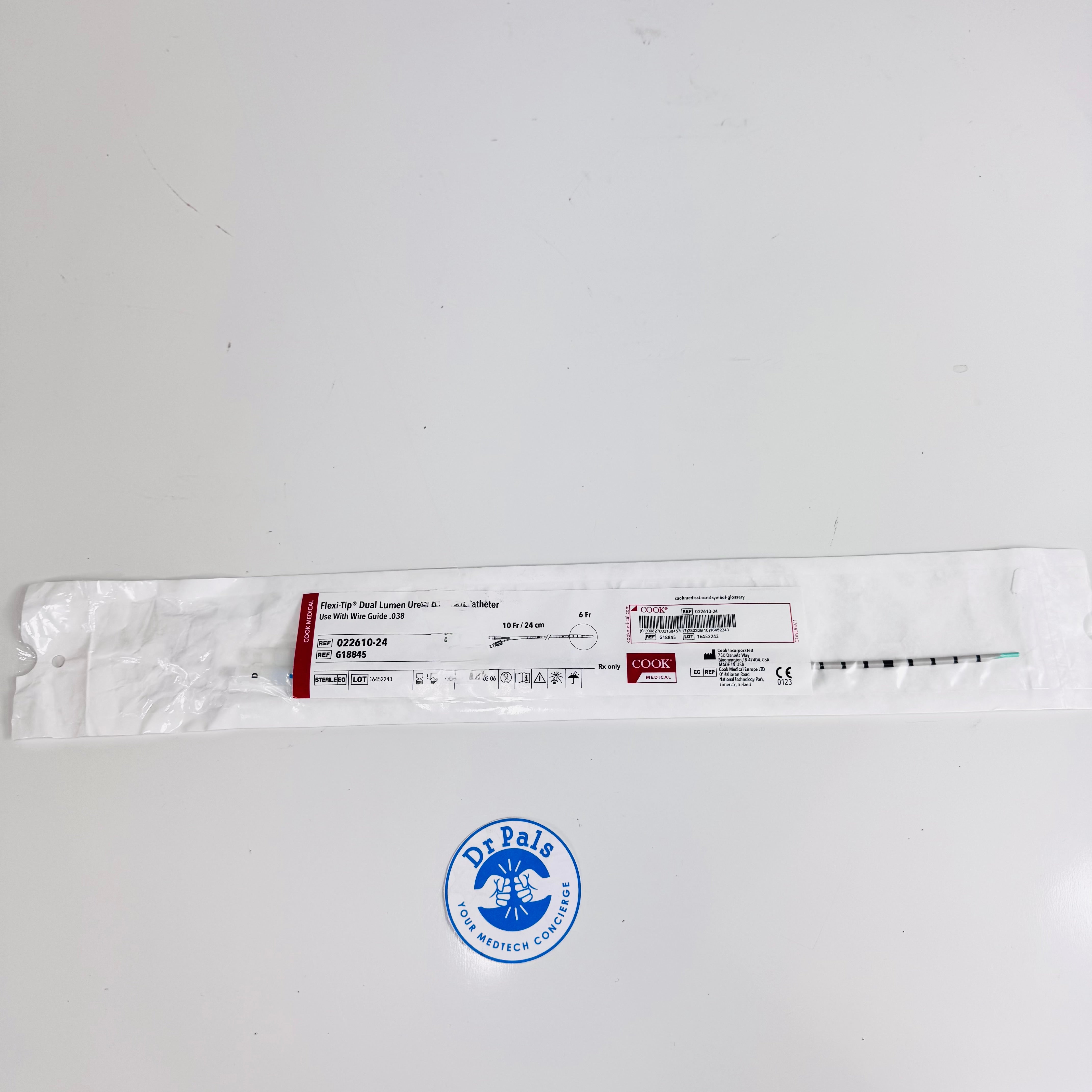 Cook Medical G18845 | 10Fr/24cm Flexi-Tip Dual Lumen Access Catheter
