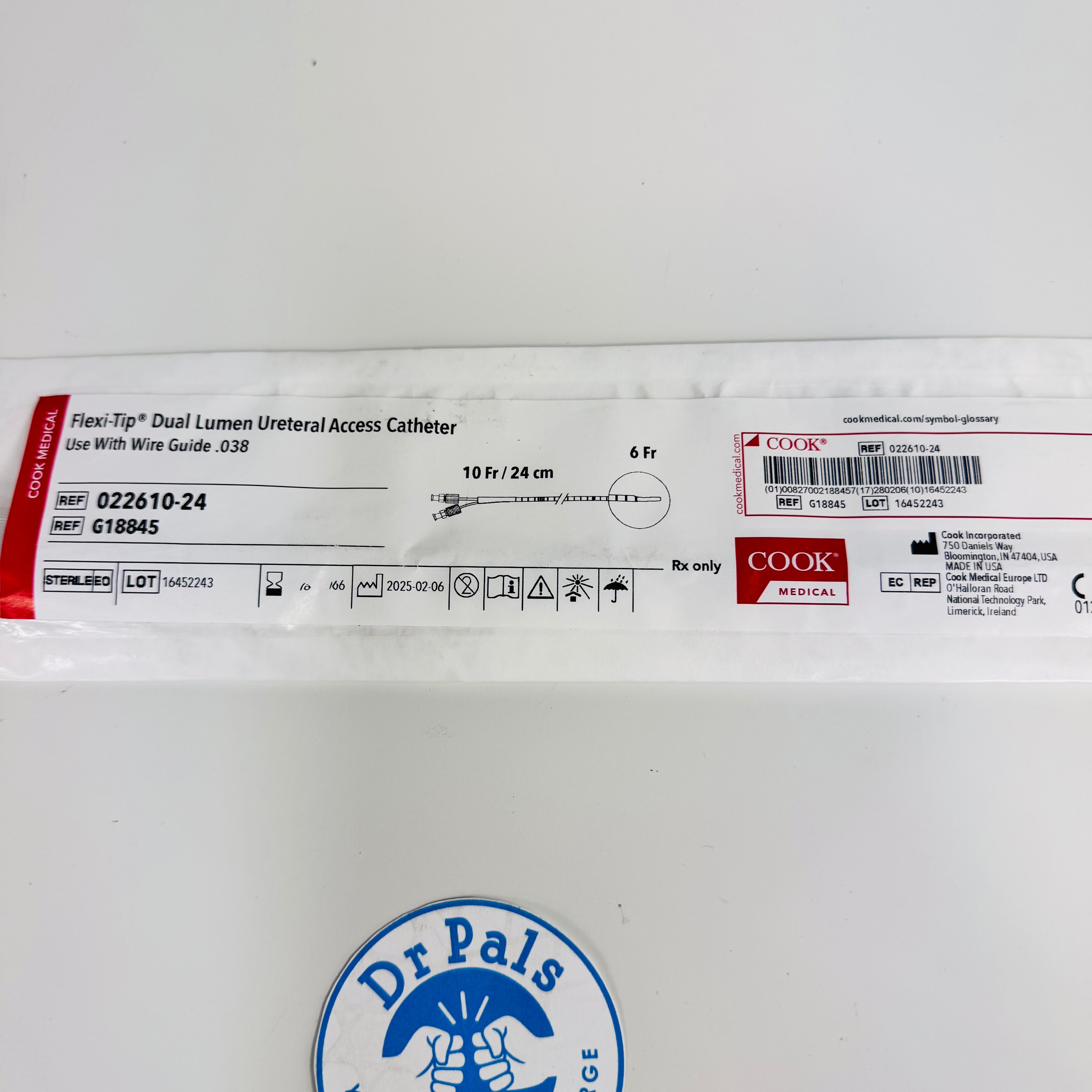 Cook Medical G18845 | 10Fr/24cm Flexi-Tip Dual Lumen Access Catheter