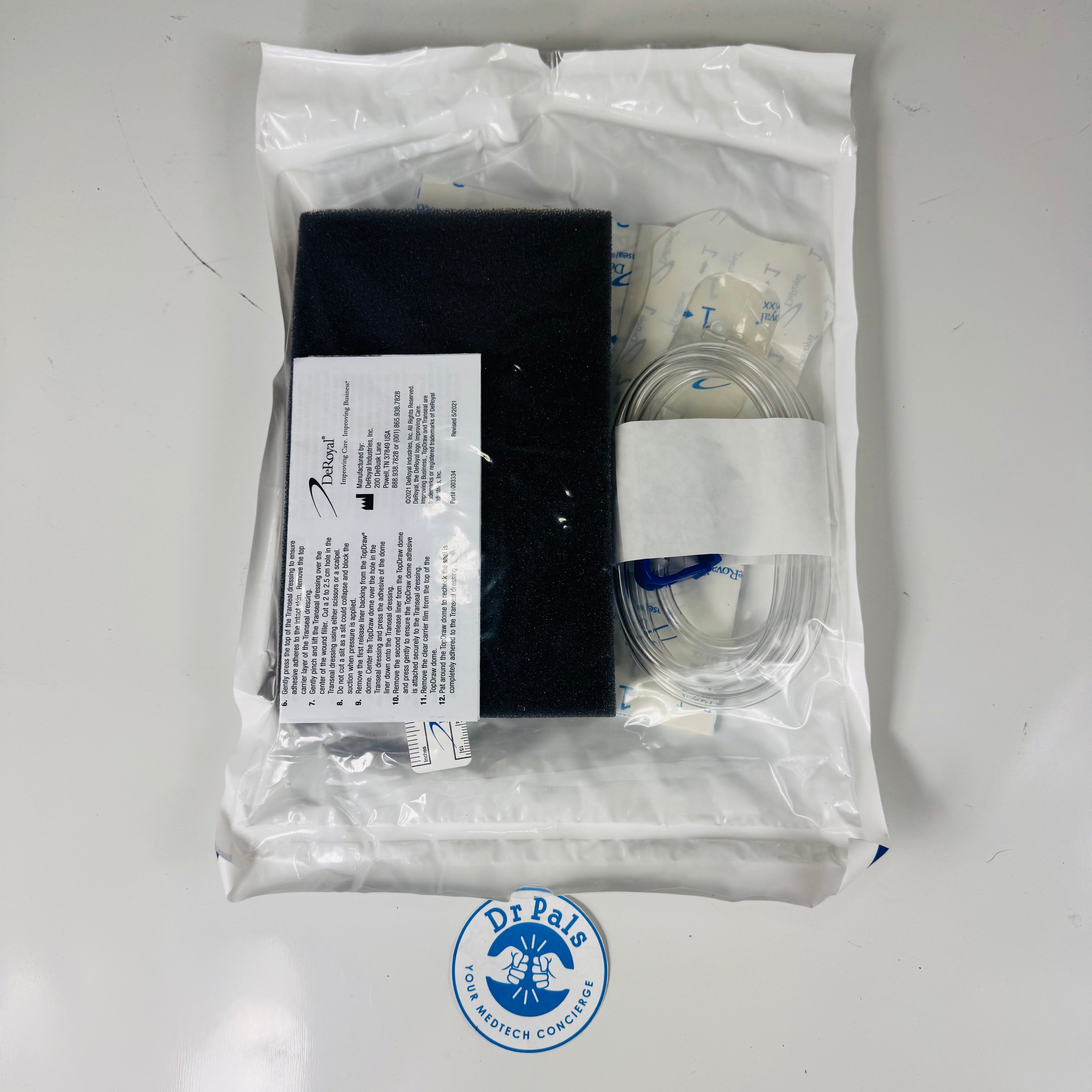 DeRoyal NP-6007-01P | Prospera PRO NPWT Kit – Medium Black Foam Dressing Kit