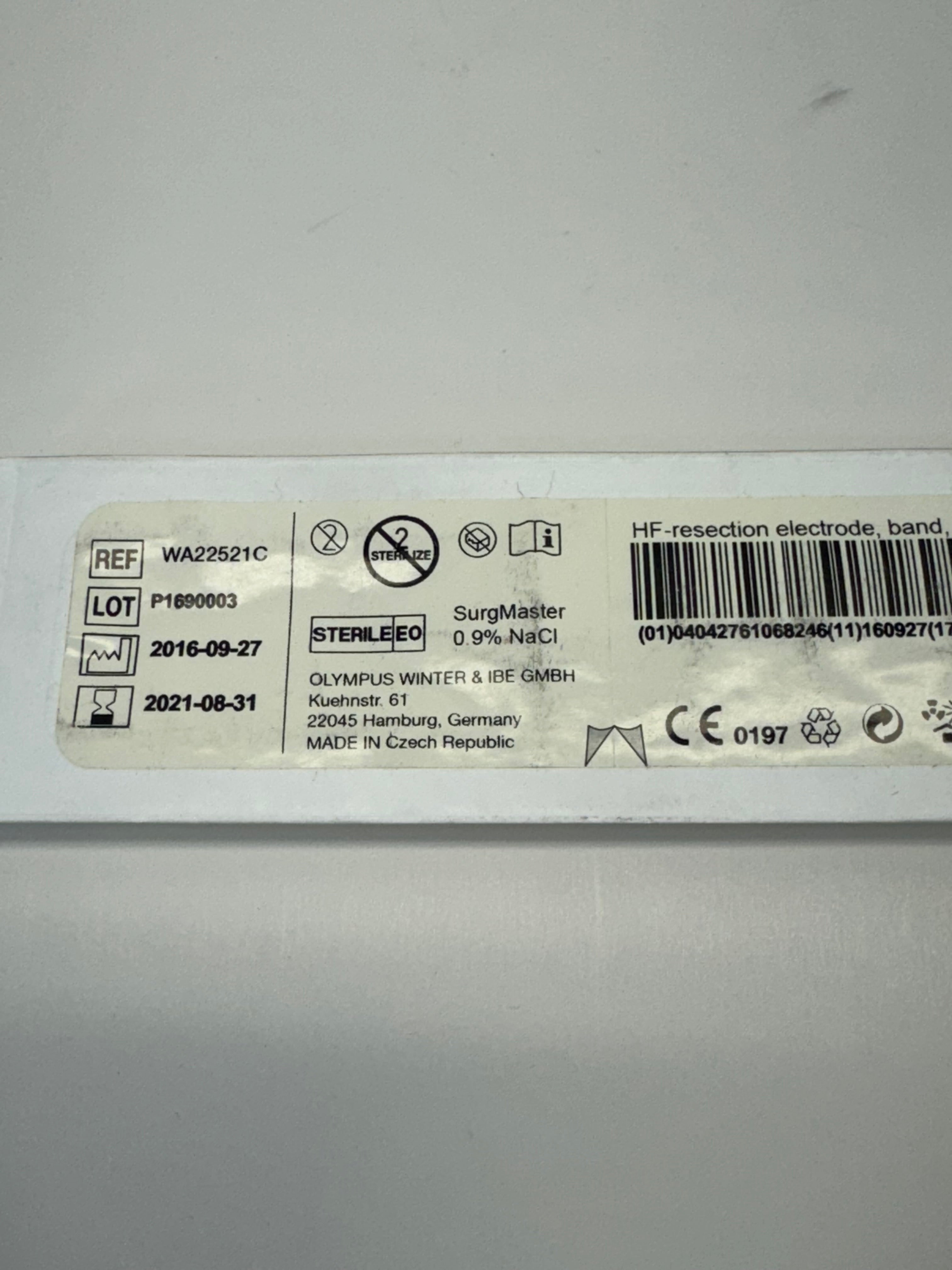 Olympus WA22521C PlasmaBand Bipolar HF-Resection Electrode | 24 Fr, 12° for TURis: OUT OF DATE