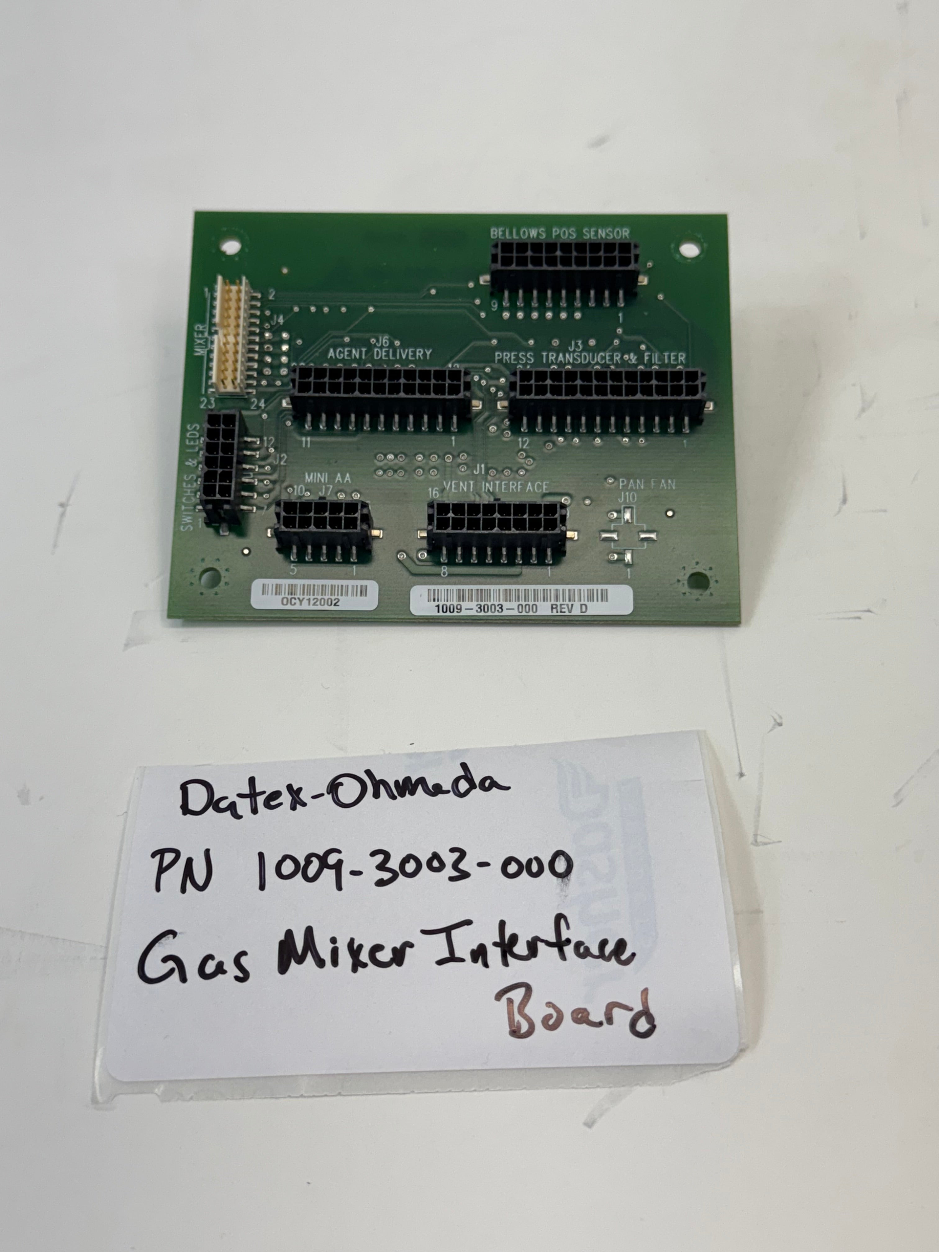 GE Datex-Ohmeda Aisys Gas Mixer Interface Board | Part #1009-3003-000