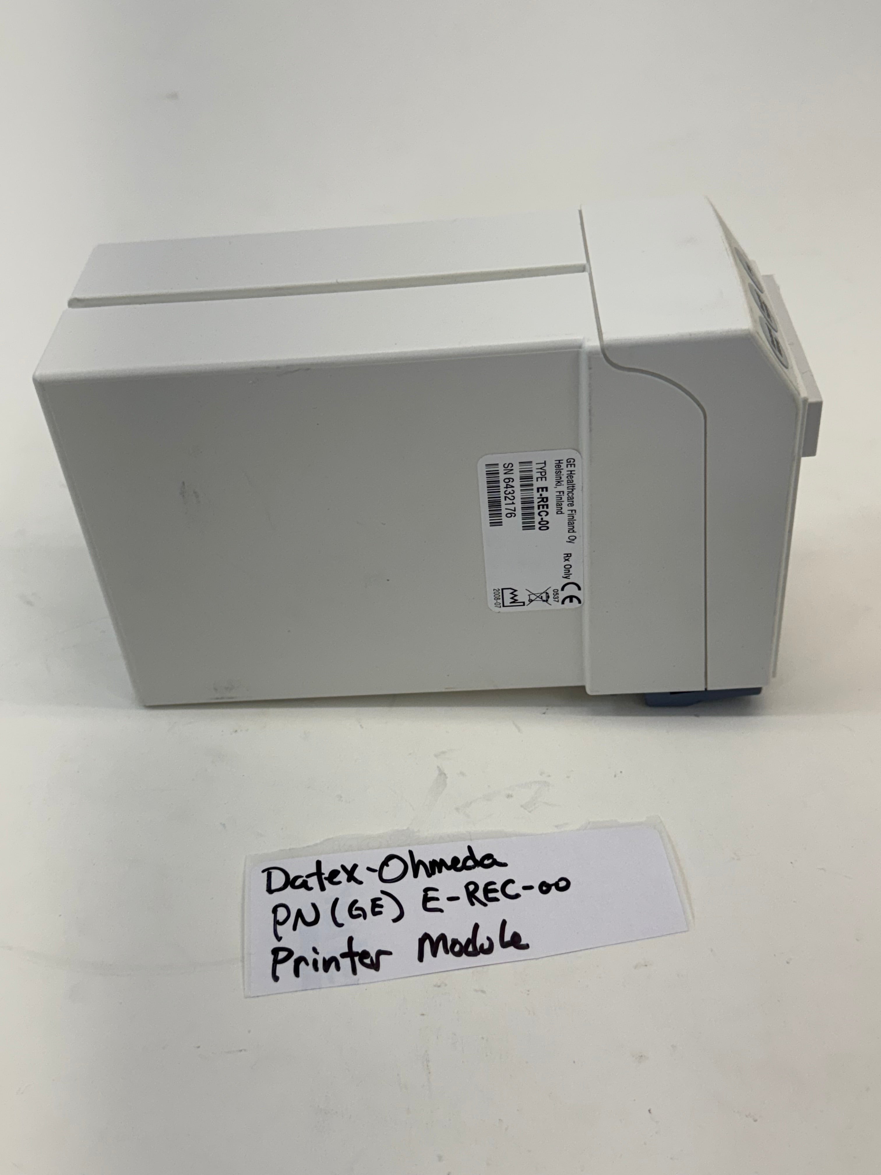 GE Datex-Ohmeda E-REC-00 Printer Module | Anesthesia Machine Parts