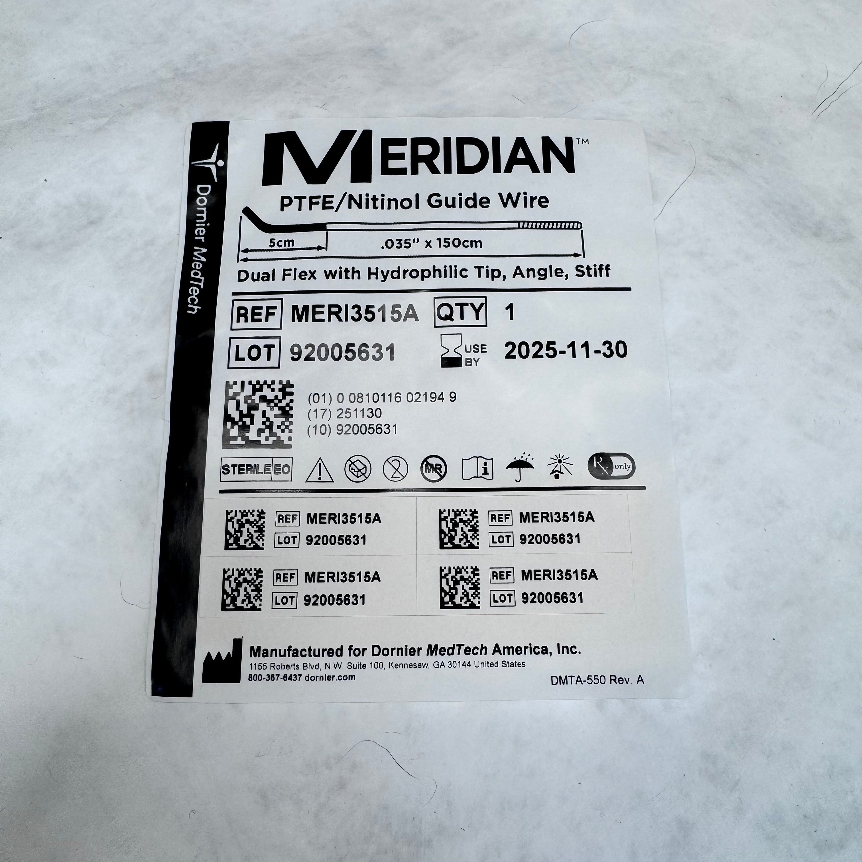 Dornier MERI3515A | Meridian PTFE/Nitinol Guide Wire