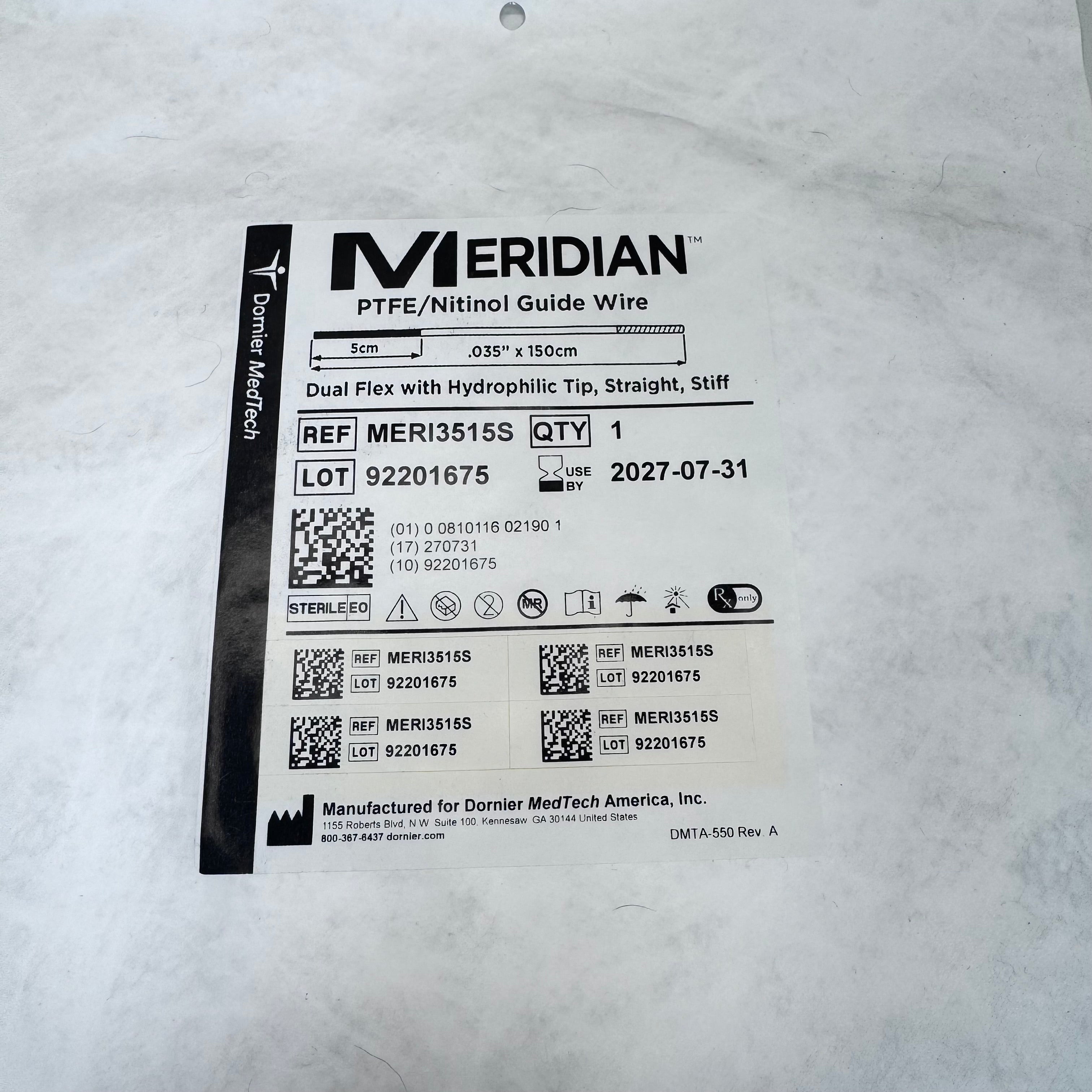 Dornier MERI3515S | Meridian PTFE/Nitinol Guide Wire